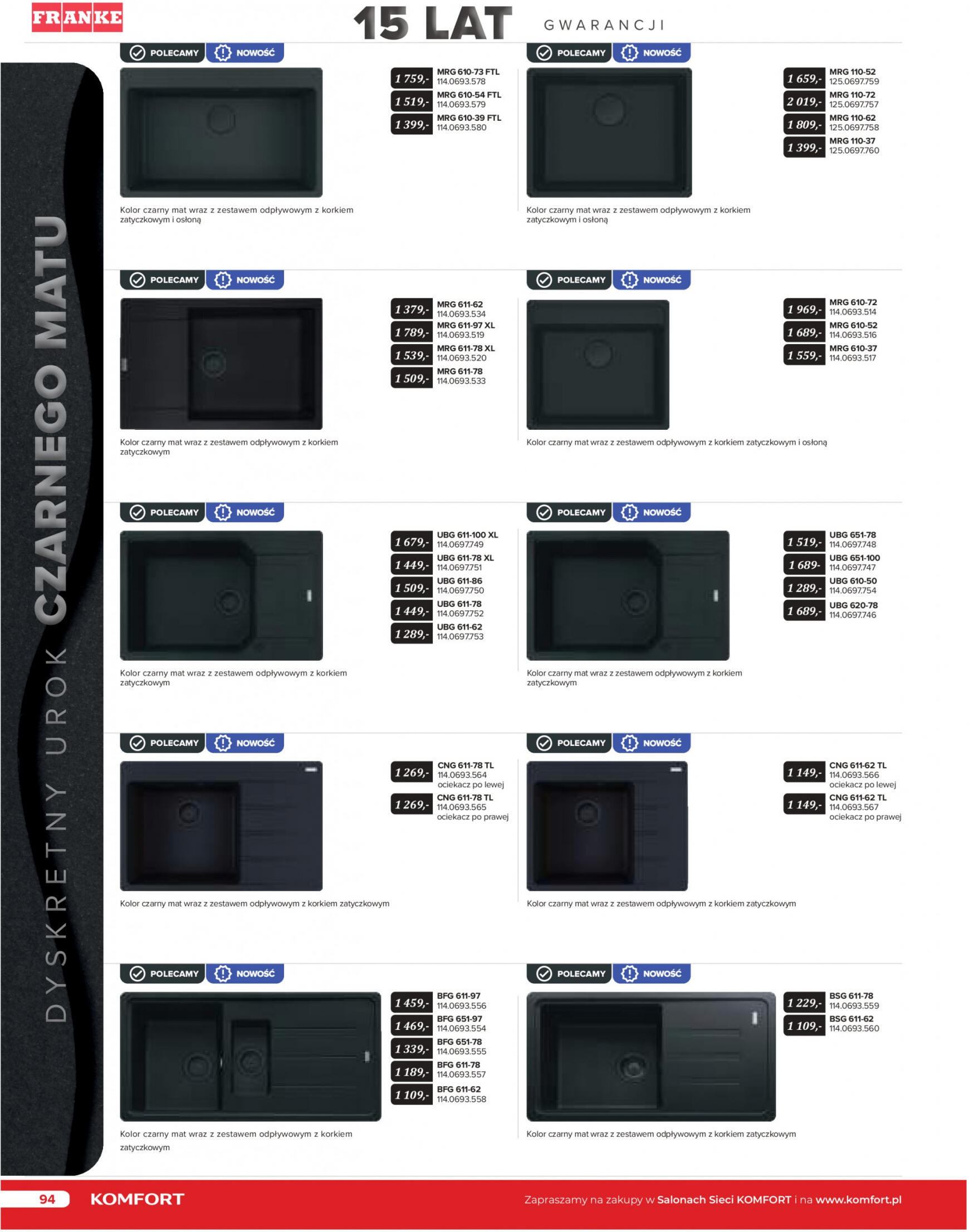 Komfort - Katalog AGD obowiązuje od 15.12.2023 94