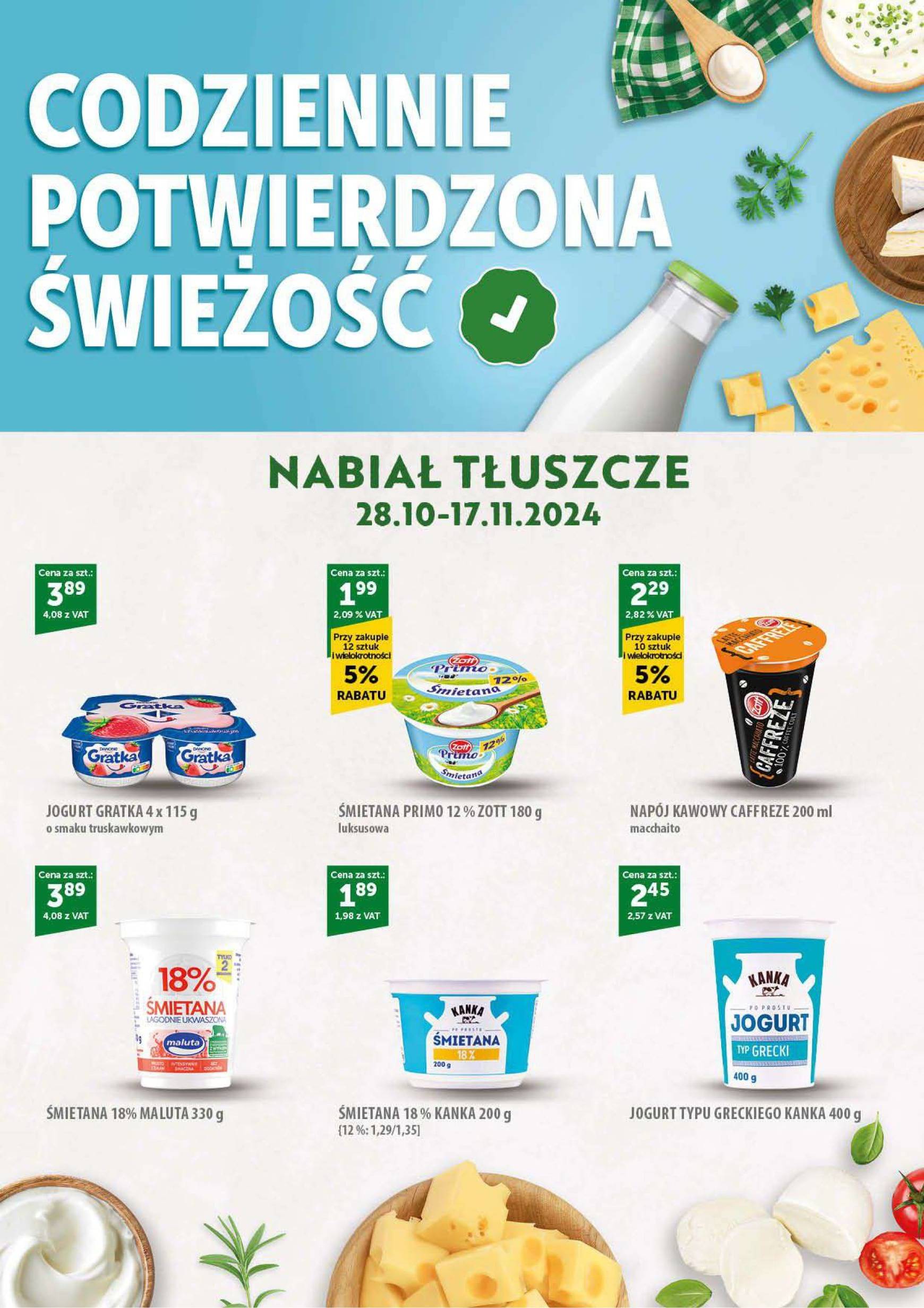 Eurocash - Codziennie Potwierdzona Świeżość gazetka ważna od 28.10. - 17.11.