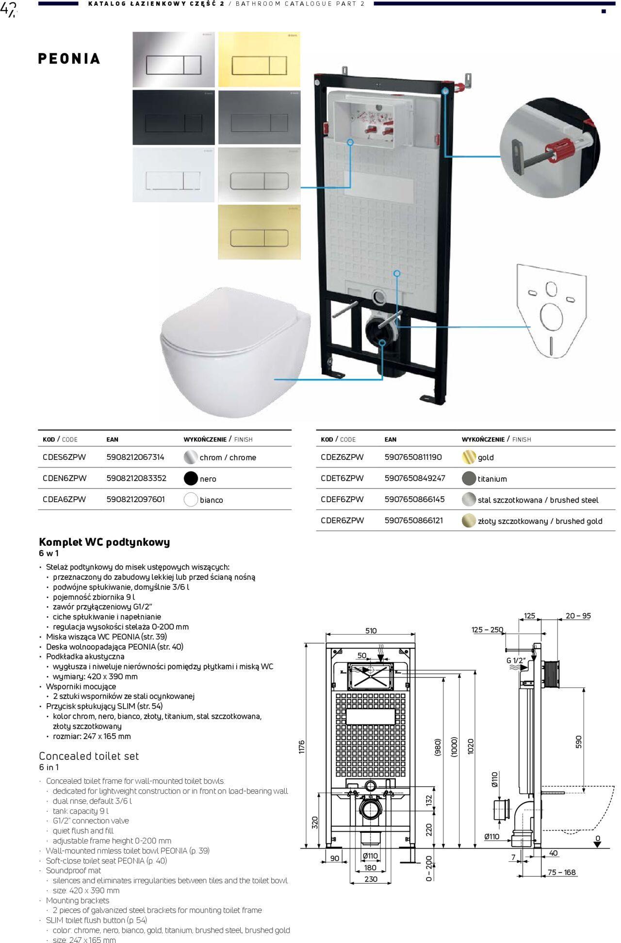 Deante Gazetka - Katalog łazienkowy 01.01.2024 - 31.12.2024 42