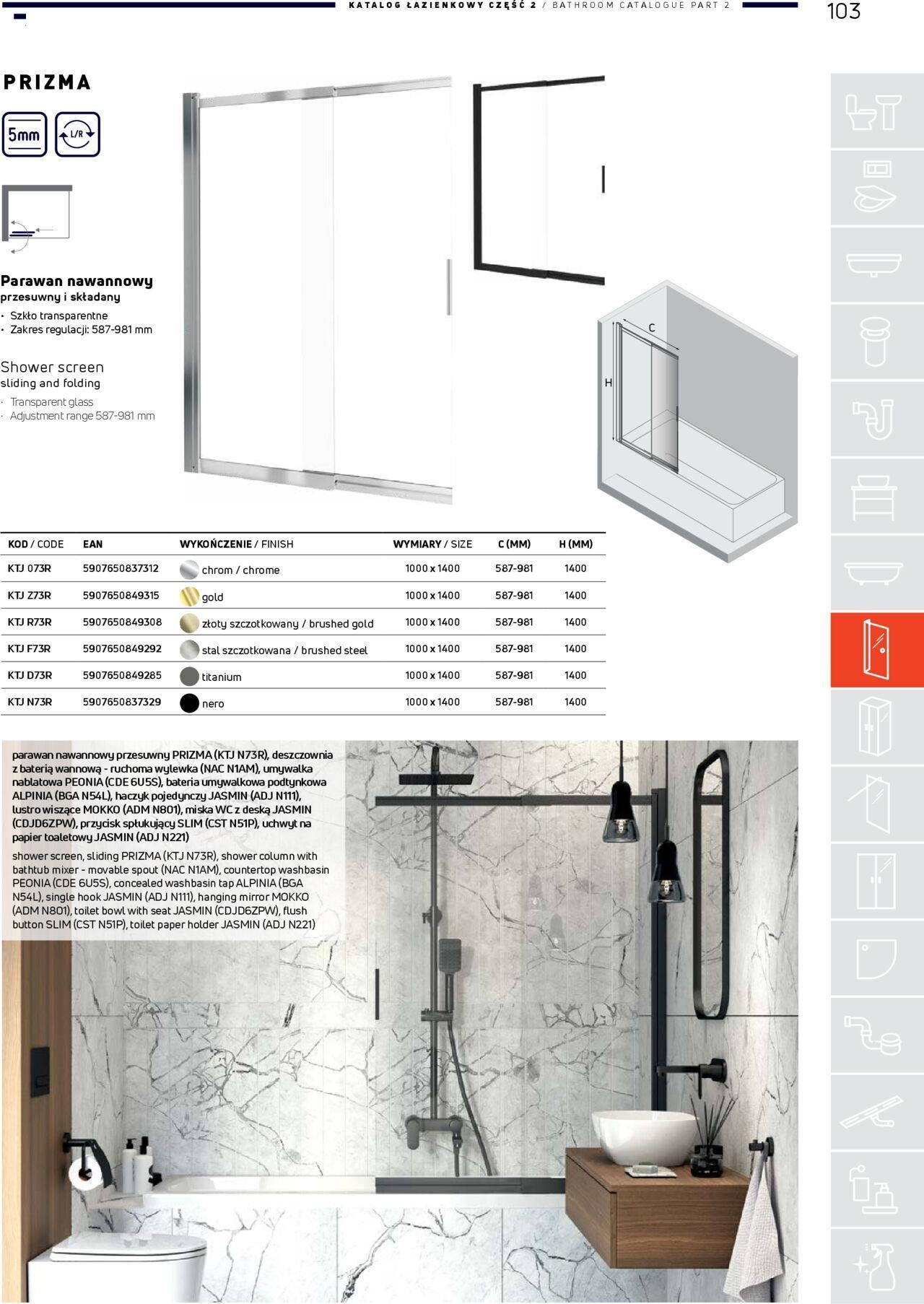 Deante Gazetka - Katalog łazienkowy 01.01.2024 - 31.12.2024 103