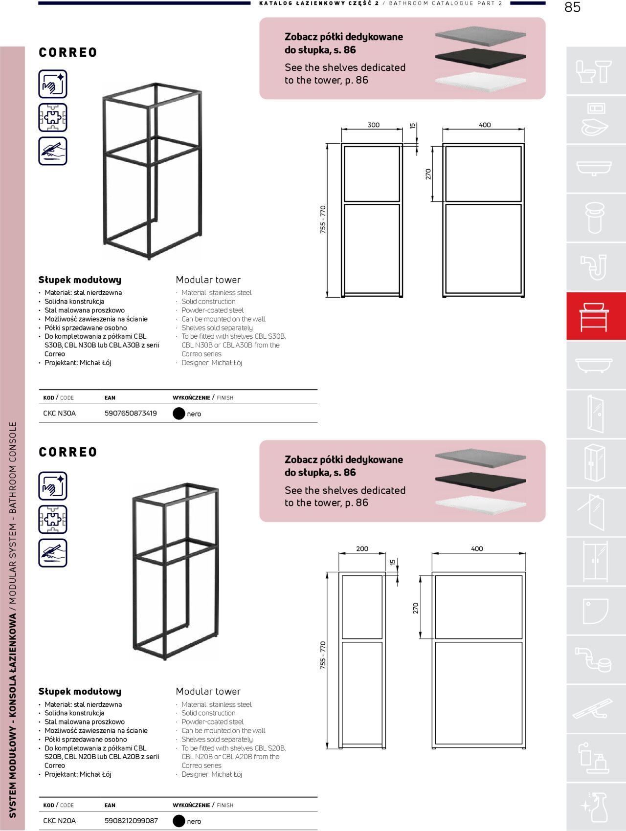 Deante Gazetka - Katalog łazienkowy 01.01.2024 - 31.12.2024 85