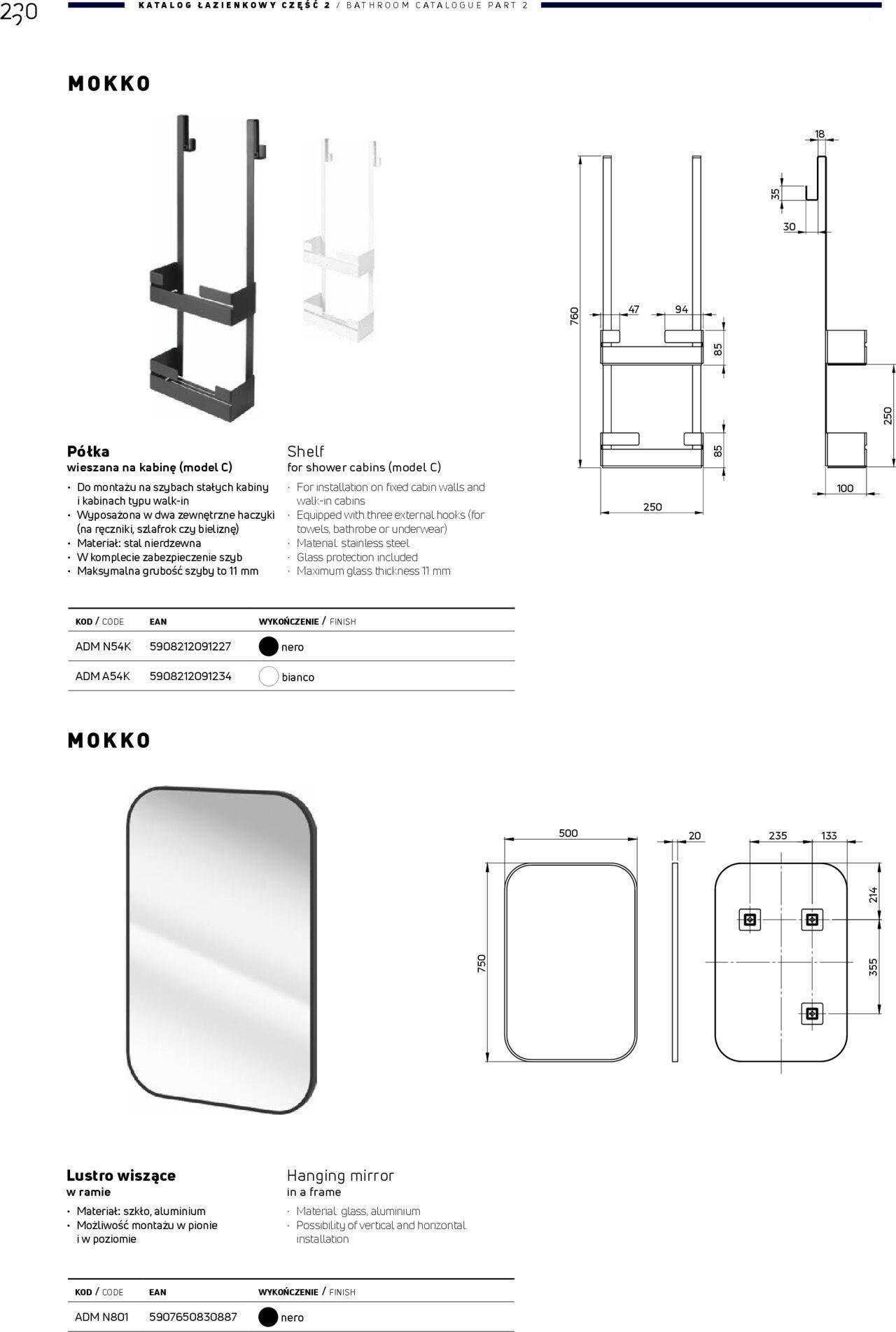 Deante Gazetka - Katalog łazienkowy 01.01.2024 - 31.12.2024 220