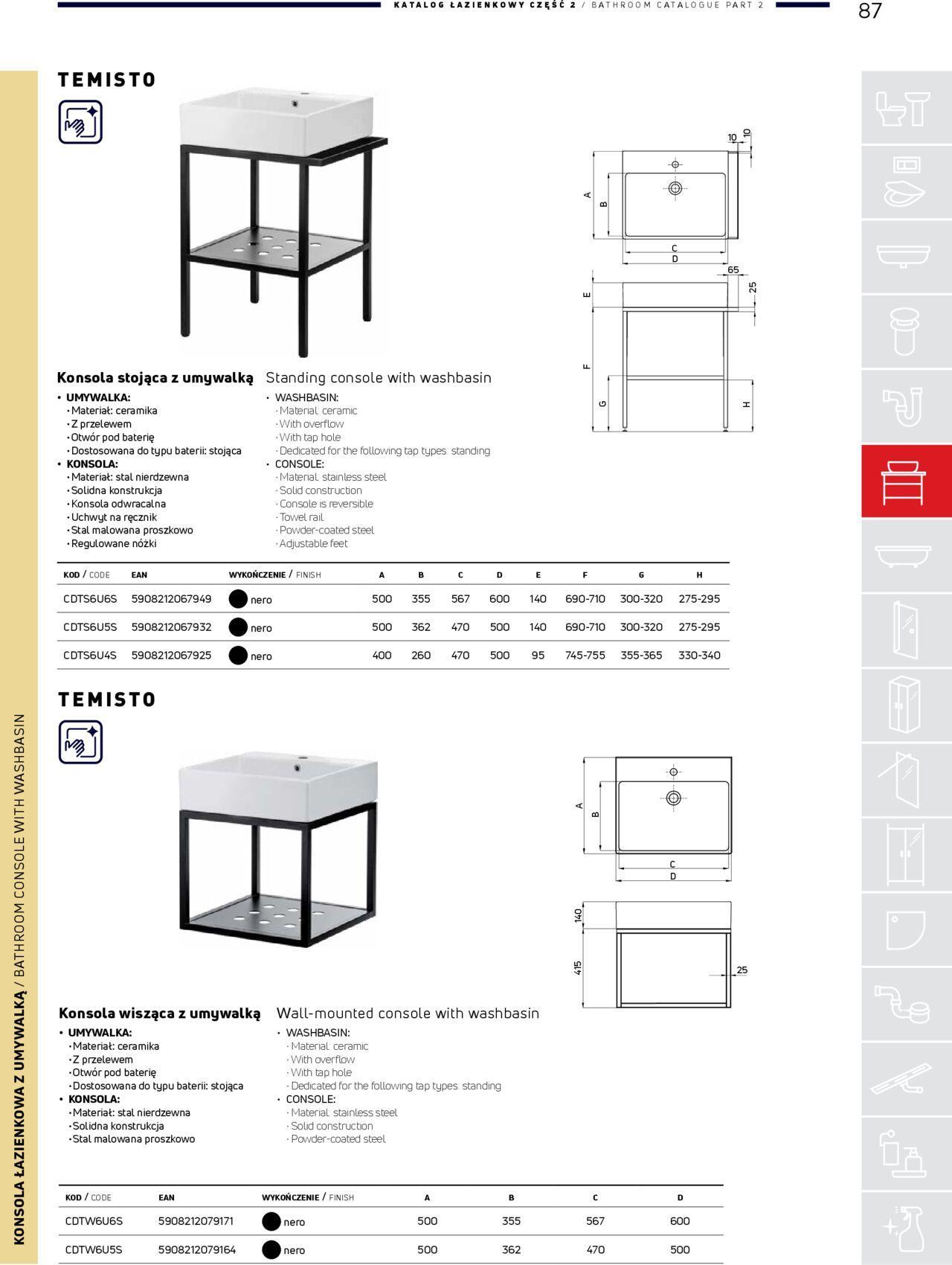 Deante Gazetka - Katalog łazienkowy 01.01.2024 - 31.12.2024 87