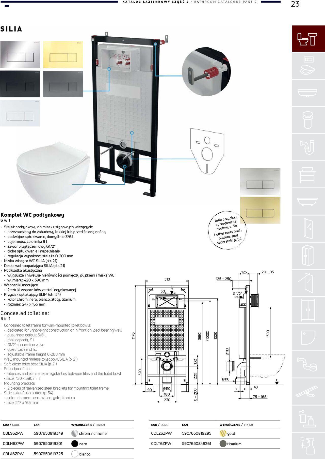 Deante Gazetka - Katalog łazienkowy 01.01.2024 - 31.12.2024 23