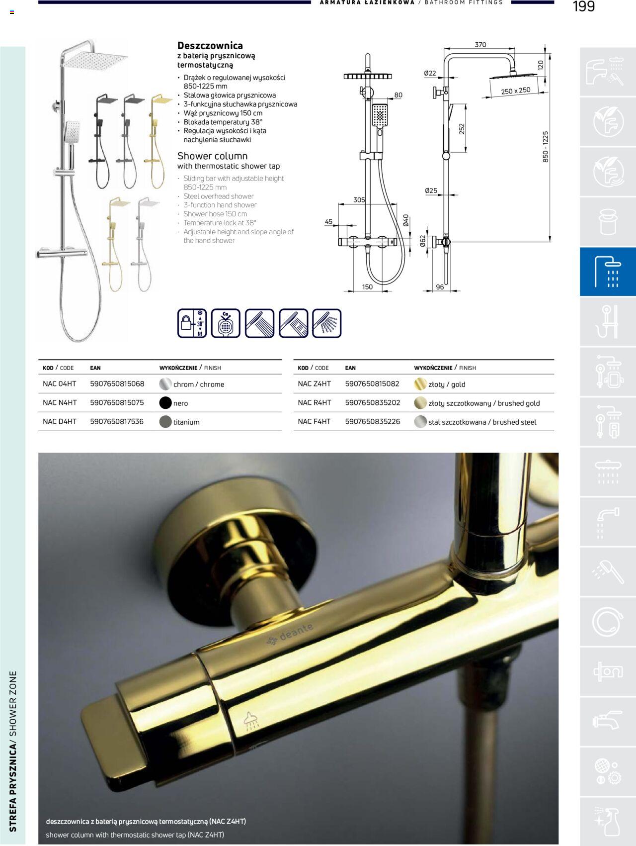 Deante Gazetka - Armatura łazienkowa 01.01.2024 - 31.12.2024 199