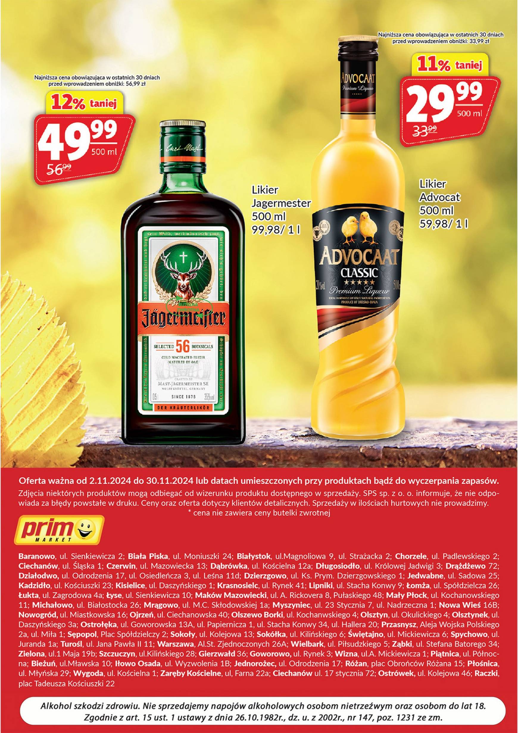 Prim Market - Oferta alkoholowa gazetka ważna od 01.11. - 30.11. 8