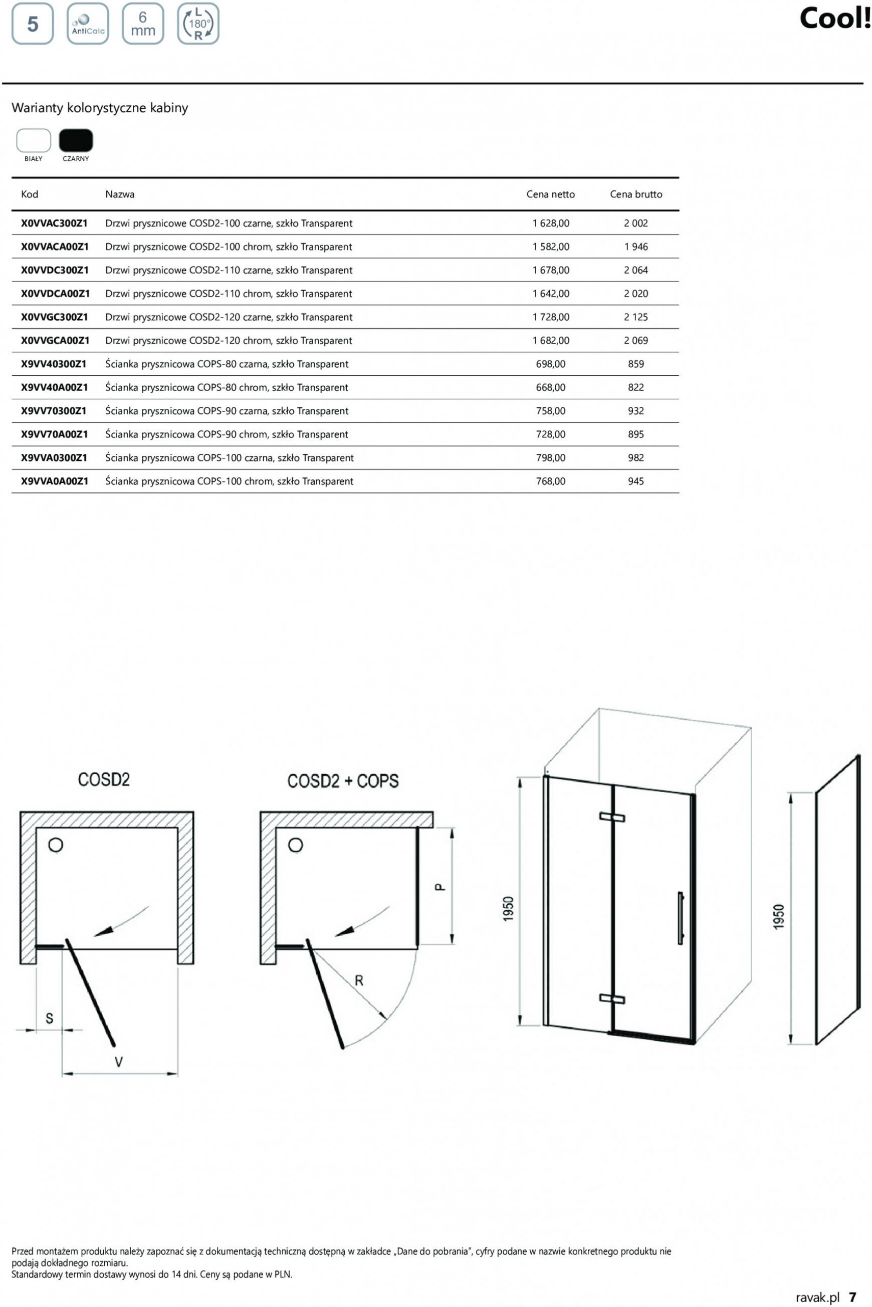 RAVAK - Kolekcja COOL! obowiązuje od 27.11.2023 7