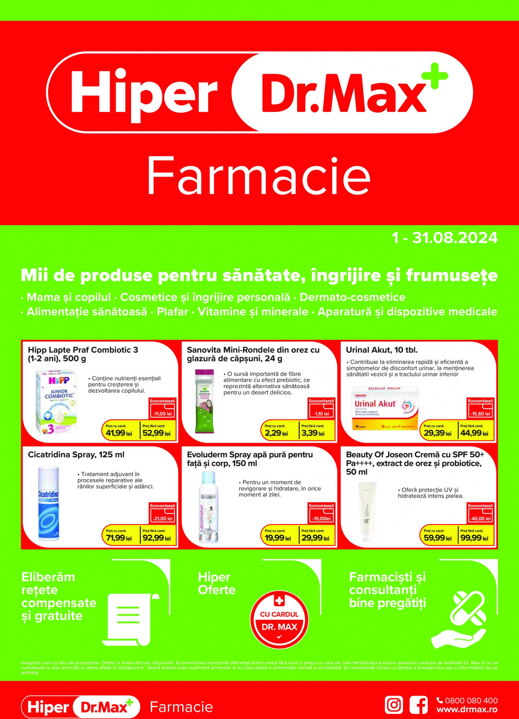 Catalog nou Dr. Max - Hiper Farmacie 01.08. - 31.08.