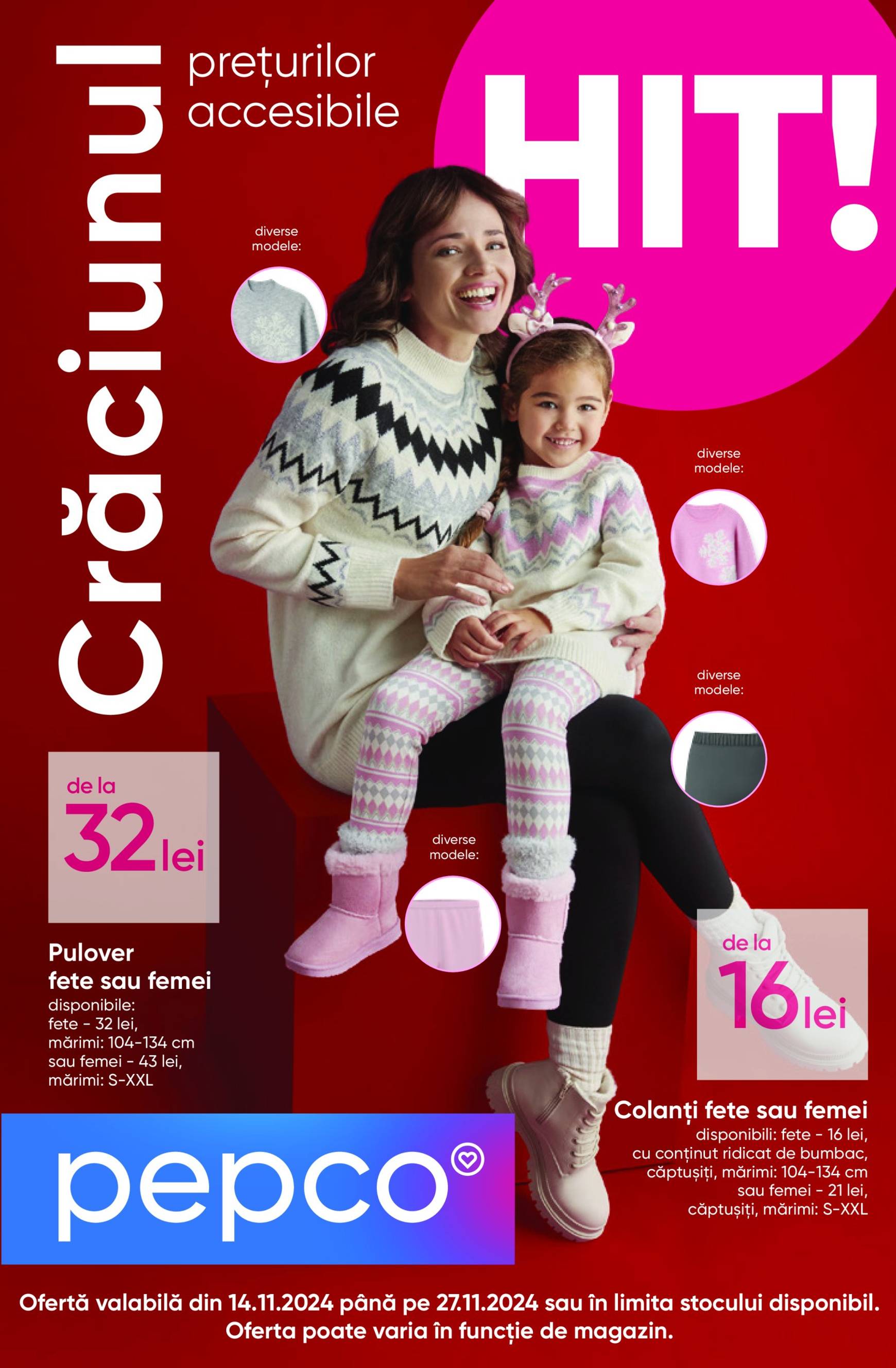 Catalog Pepco - Crăciunul prețurilor accesibile valabil din 14.11. - 27.11.