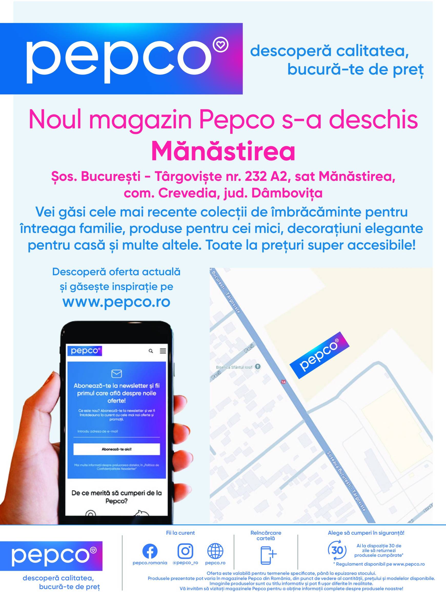 Catalog Pepco - Deschidere magazin Mănăstirea valabil din 14.11. - 20.11. 2