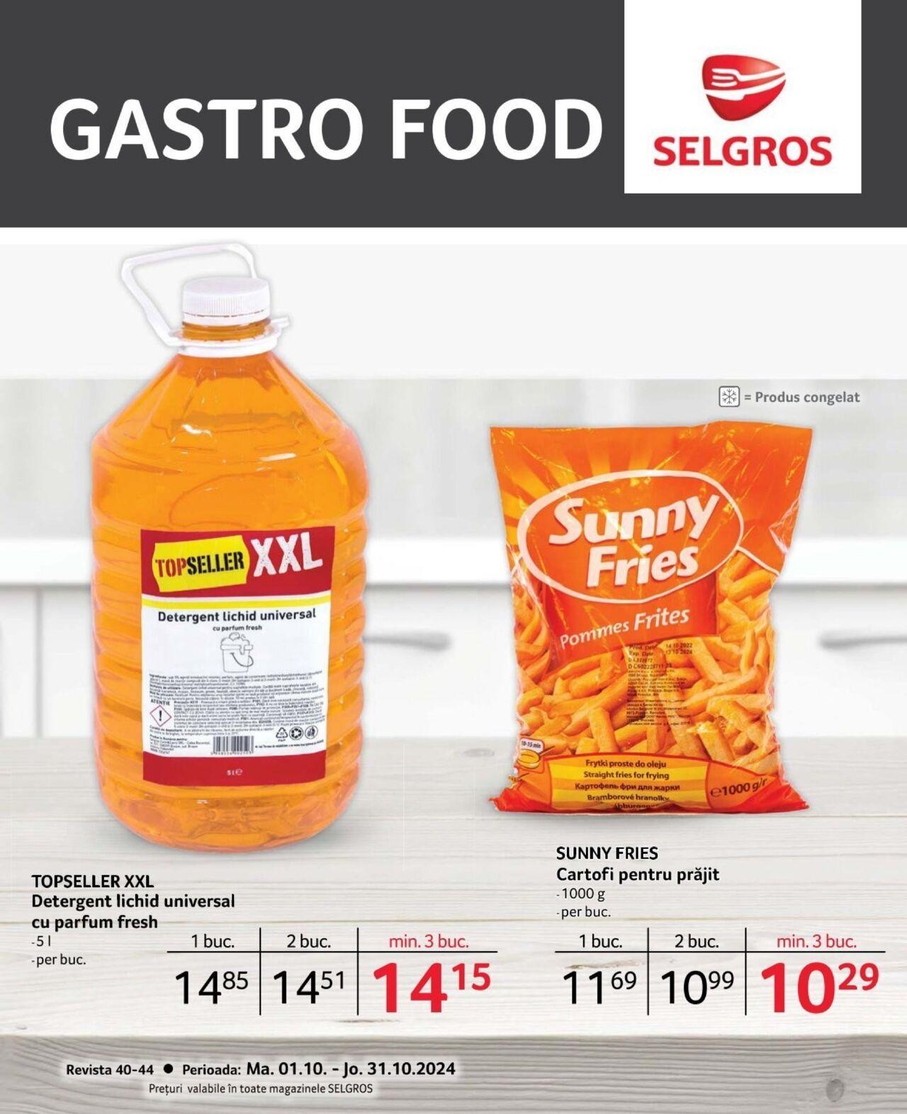 Catalog Selgros - Gastro Food 01.10.2024 - 31.10.2024