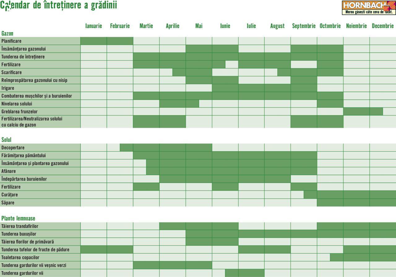 Hornbach catalog - Calendar de întreținere a grădinii de luni 22.04.2024