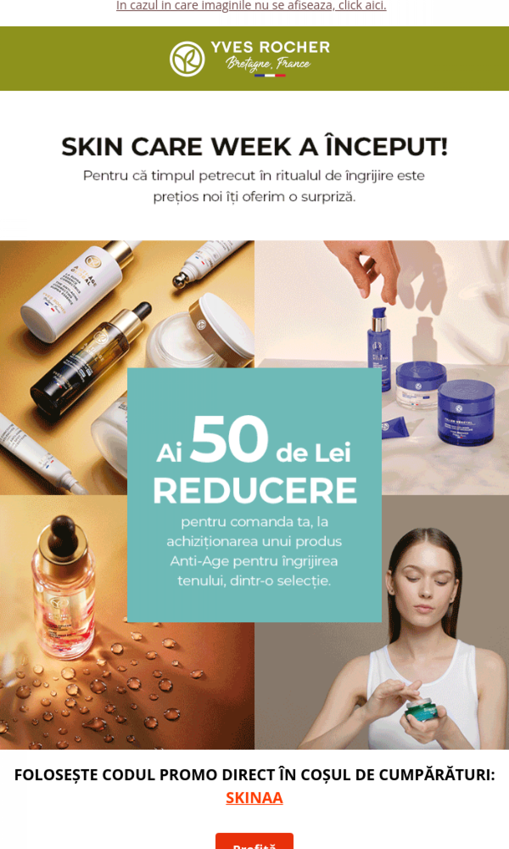 Yves Rocher - Skin Care Week îți aduce reduceri: -50 LEI!