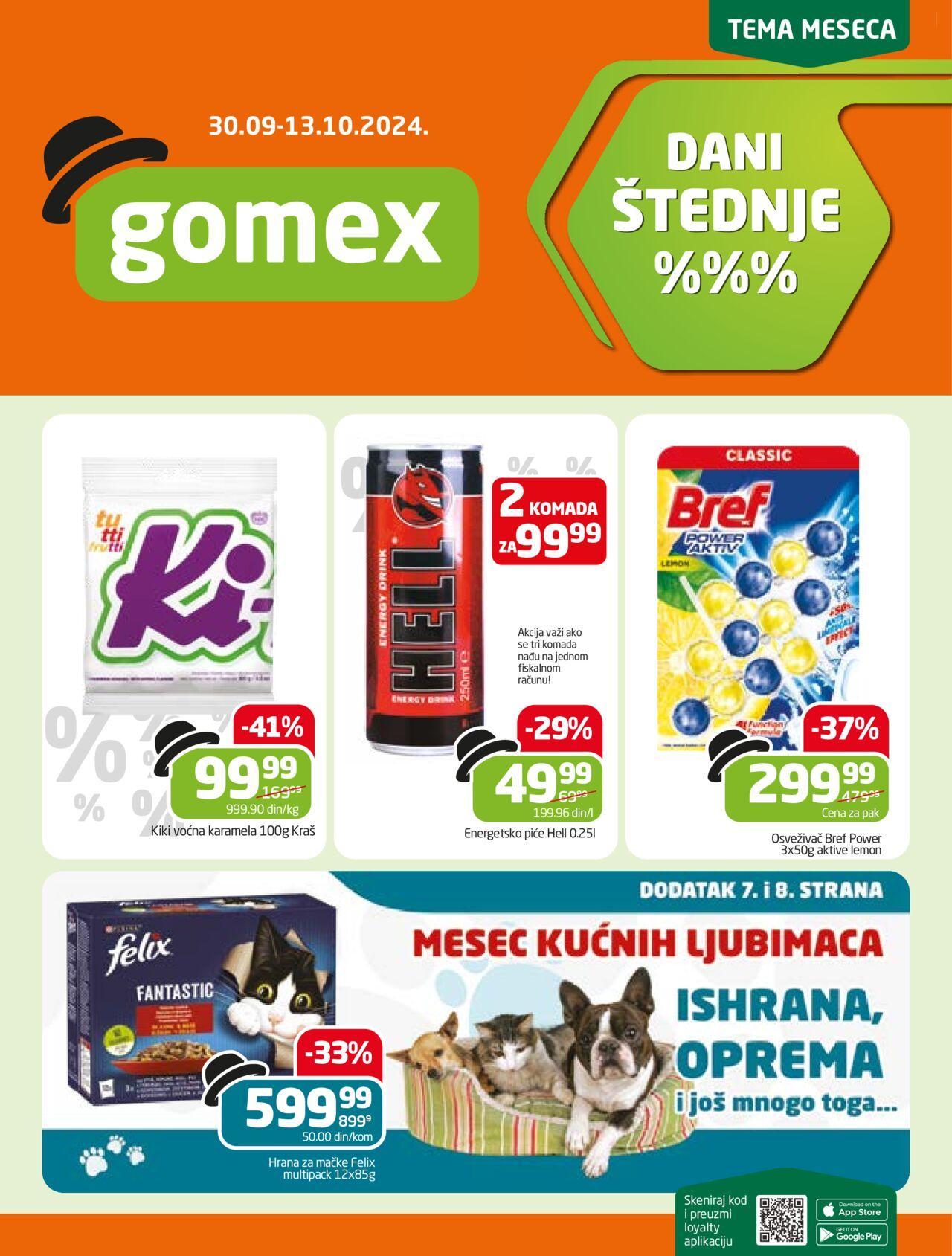 Gomex katalog - najnovije akcije 30.09.2024 - 13.10.2024