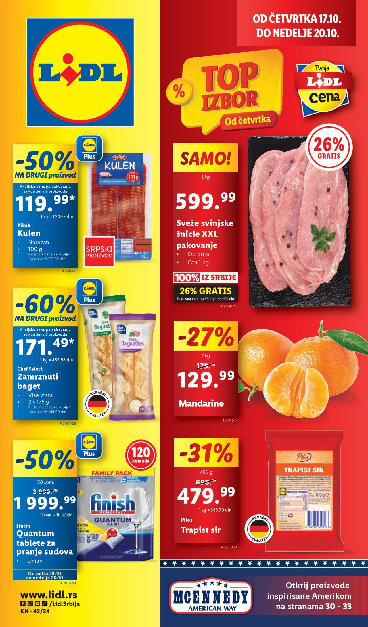 Lidl katalog - najnovije akcije 17.10.2024 - 23.10.2024