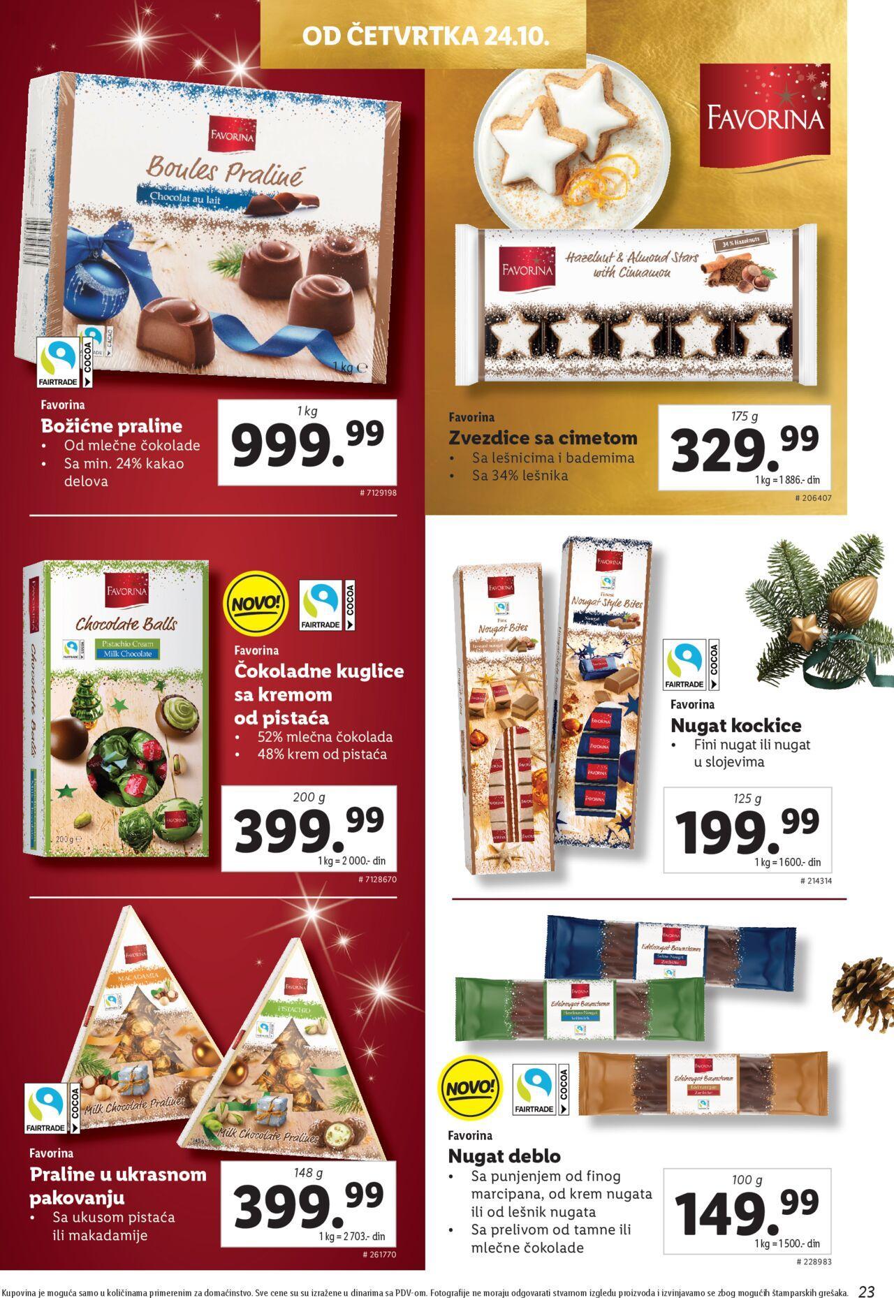 Lidl katalog - najnovije akcije od ponedeljka 21.10.2024 23