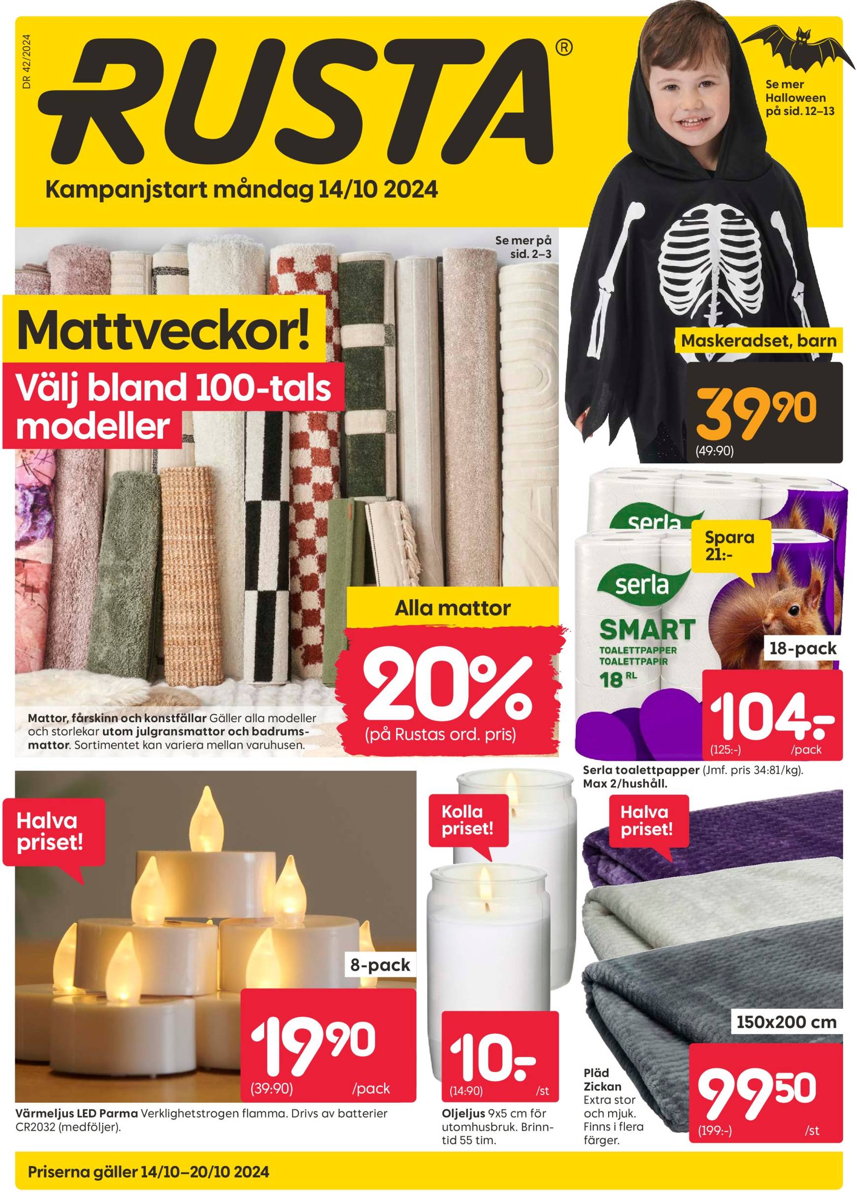 Rusta-reklambladet är giltigt från 14.10. - 20.10.