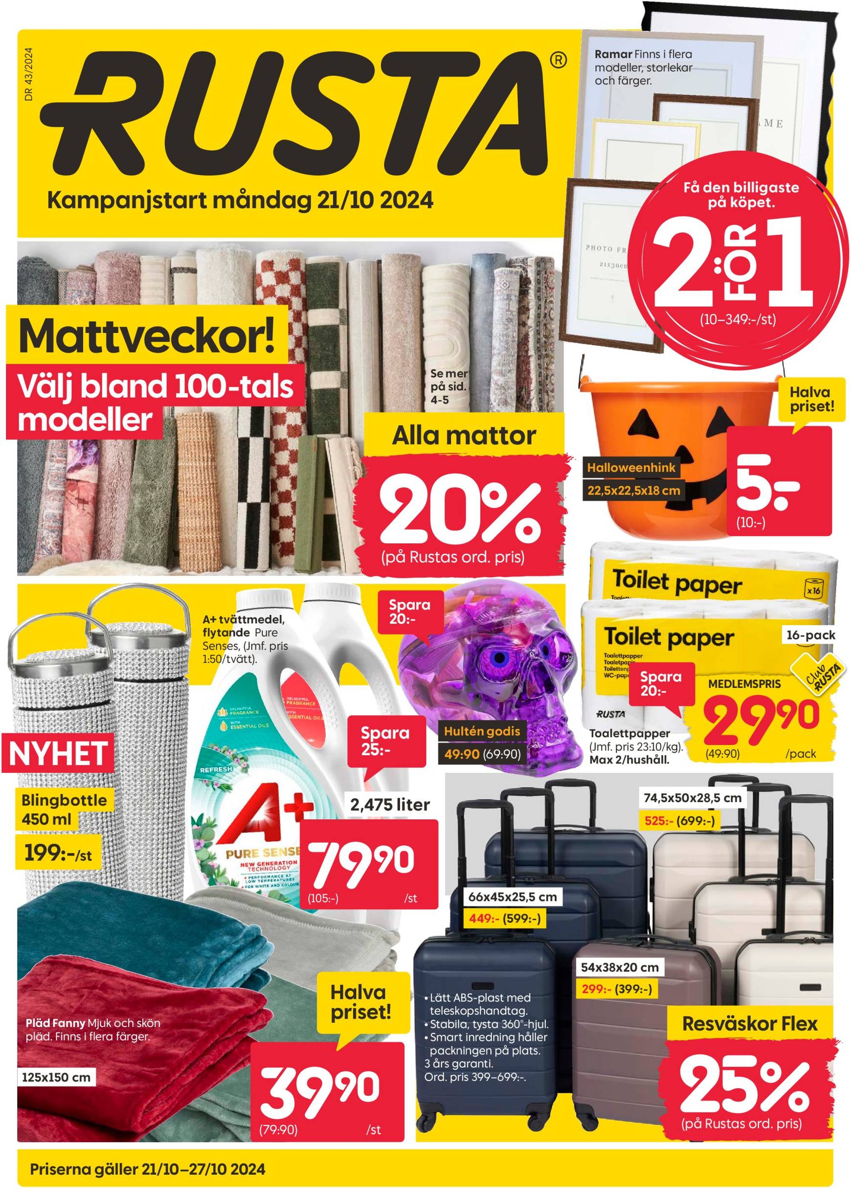 Rusta-reklambladet är giltigt från 21.10. - 27.10.