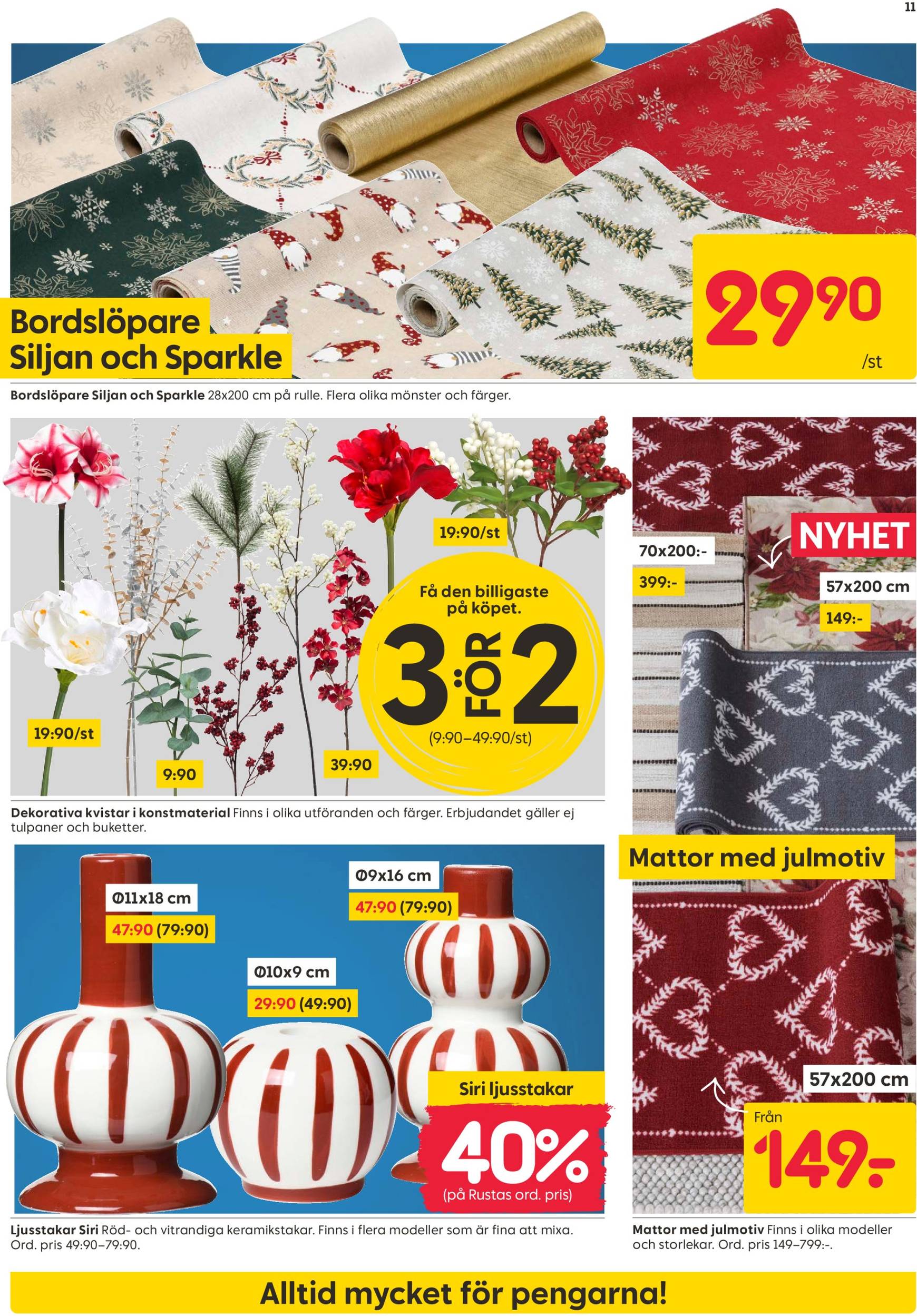 Rusta-reklambladet är giltigt från 28.10. - 03.11. 11