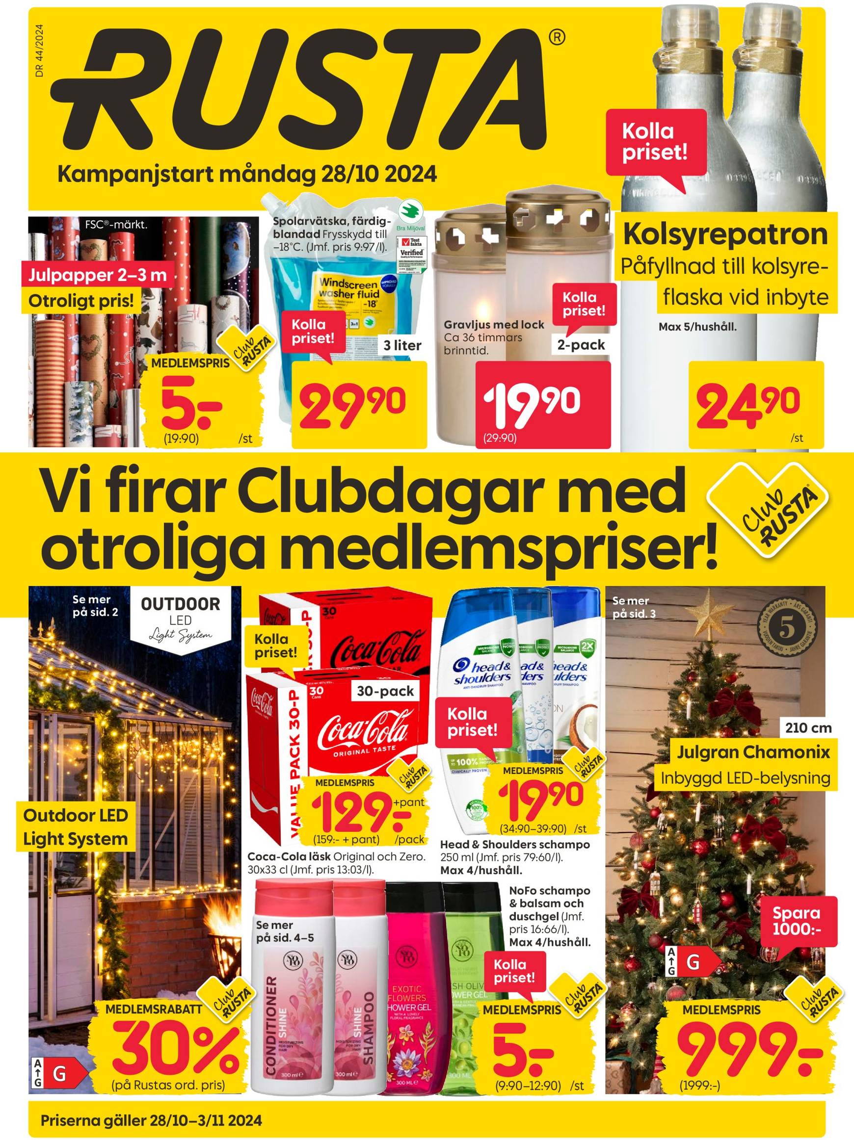 Rusta-reklambladet är giltigt från 28.10. - 03.11.