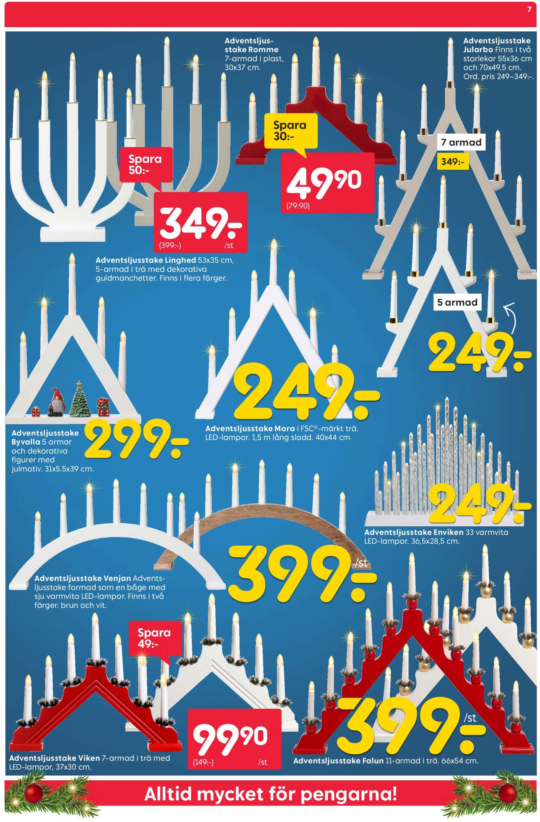 Rusta - Juldekorationer-reklambladet är giltigt från 18.11. - 24.11. 7