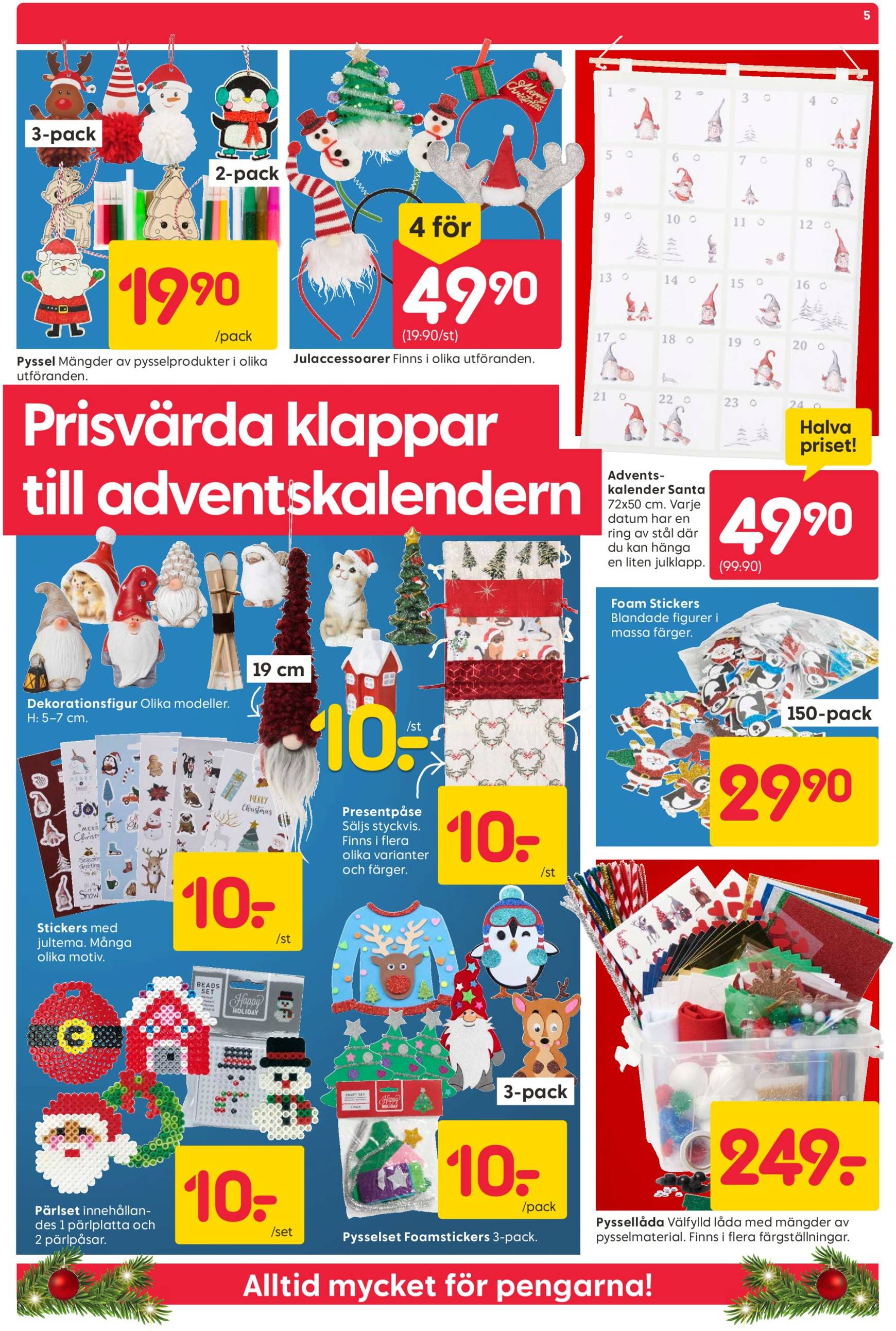 Rusta - Juldekorationer-reklambladet är giltigt från 18.11. - 24.11. 5