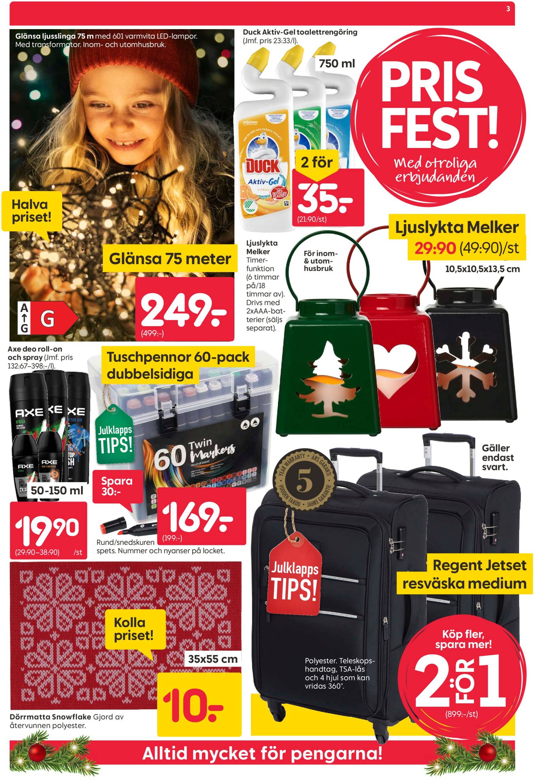 Rusta - Juldekorationer-reklambladet är giltigt från 18.11. - 24.11. 3