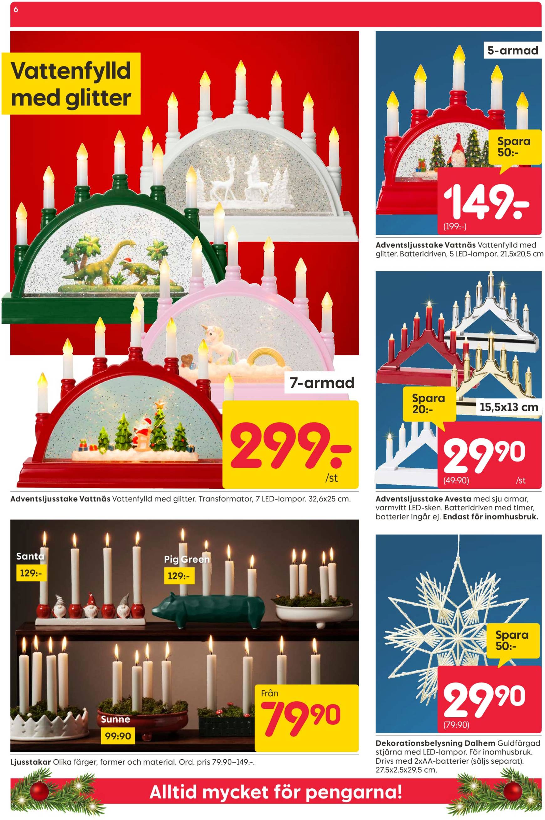 Rusta - Juldekorationer-reklambladet är giltigt från 18.11. - 24.11. 6