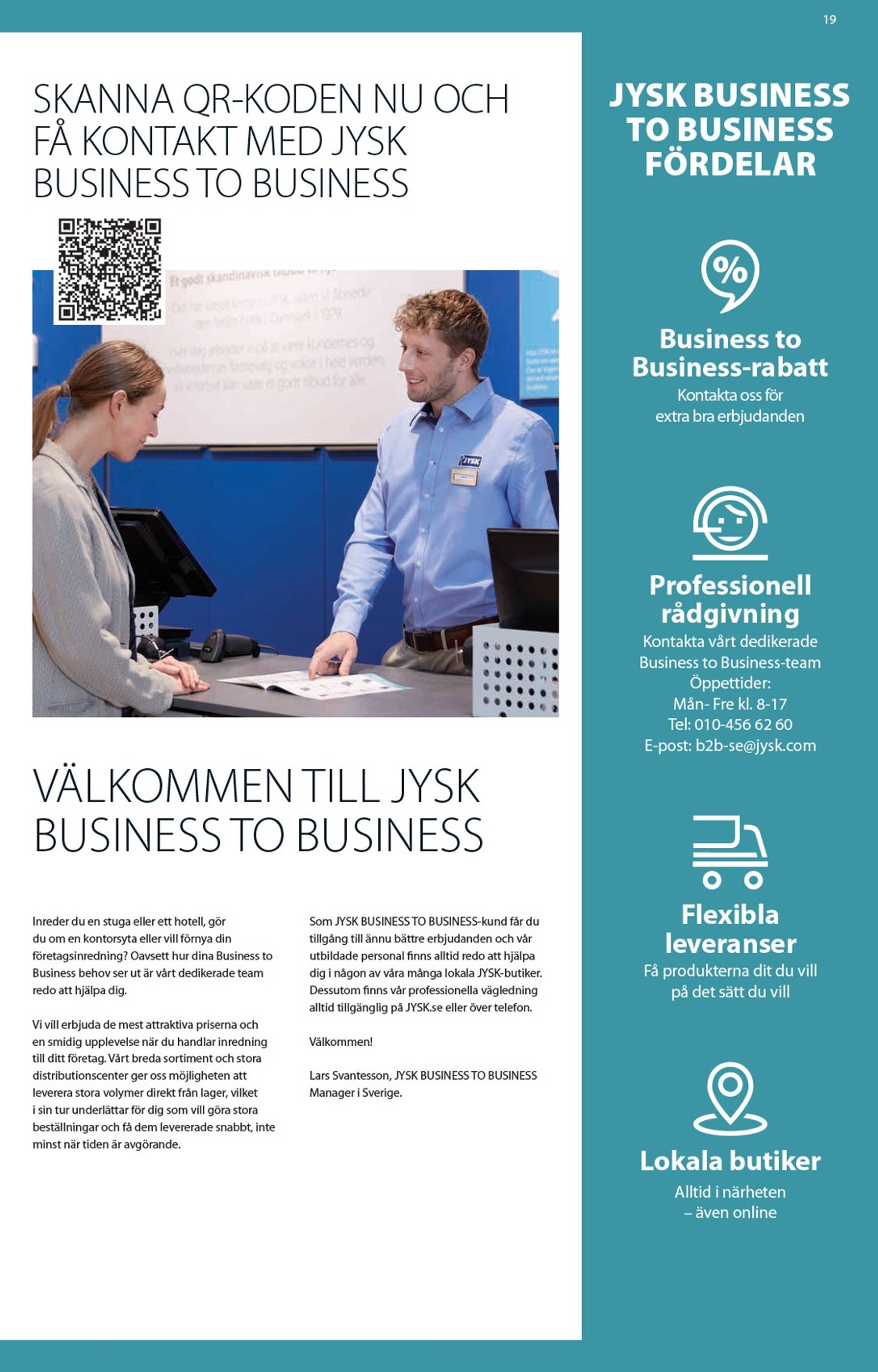 JYSK-reklambladet är giltigt från 07.10. till 20.10. 19