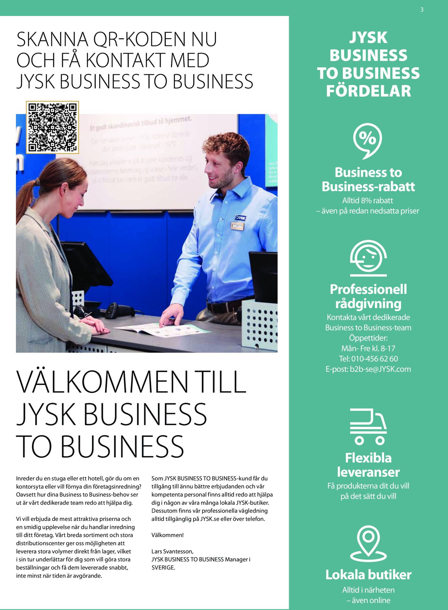 JYSK - Business to Business-reklambladet är giltigt från 01.01. - 31.12. 3