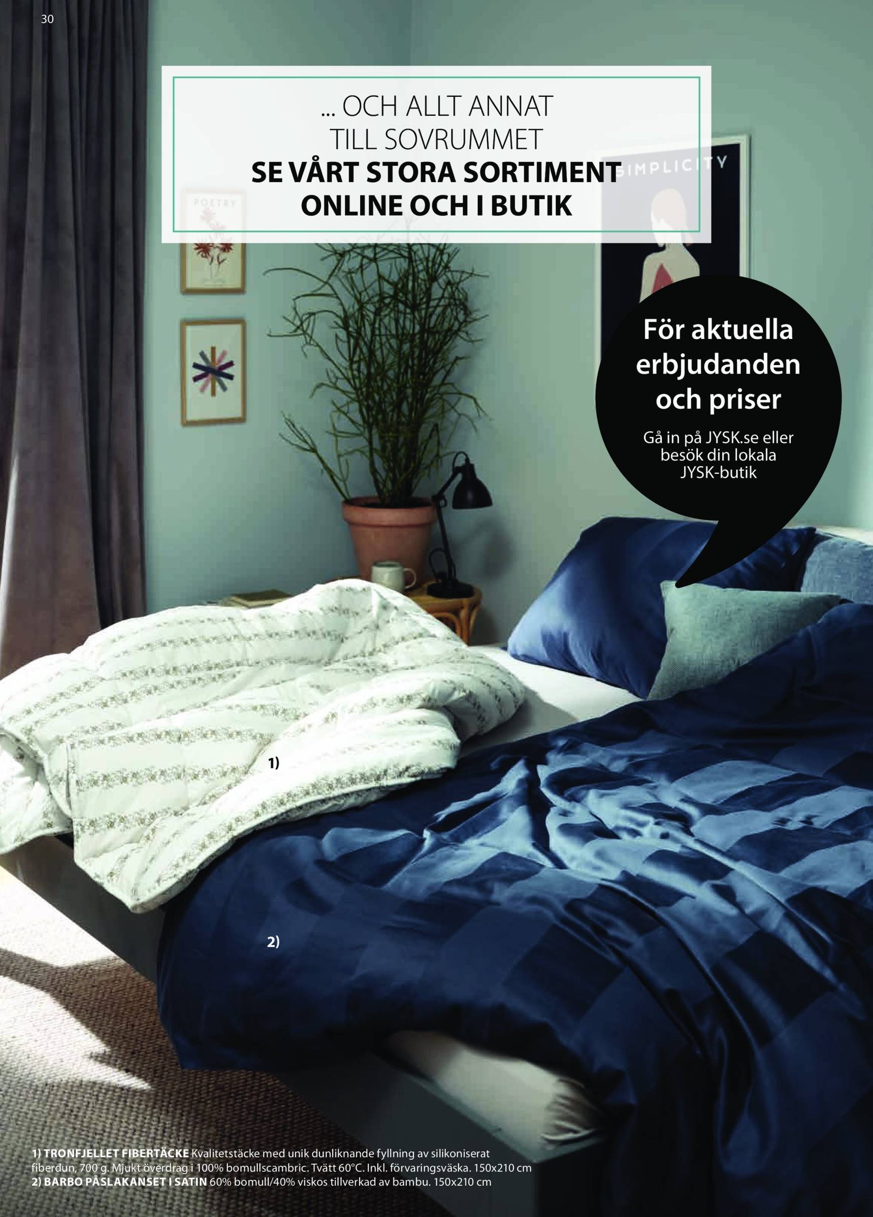 JYSK - Business to Business-reklambladet är giltigt från 01.01. - 31.12. 30