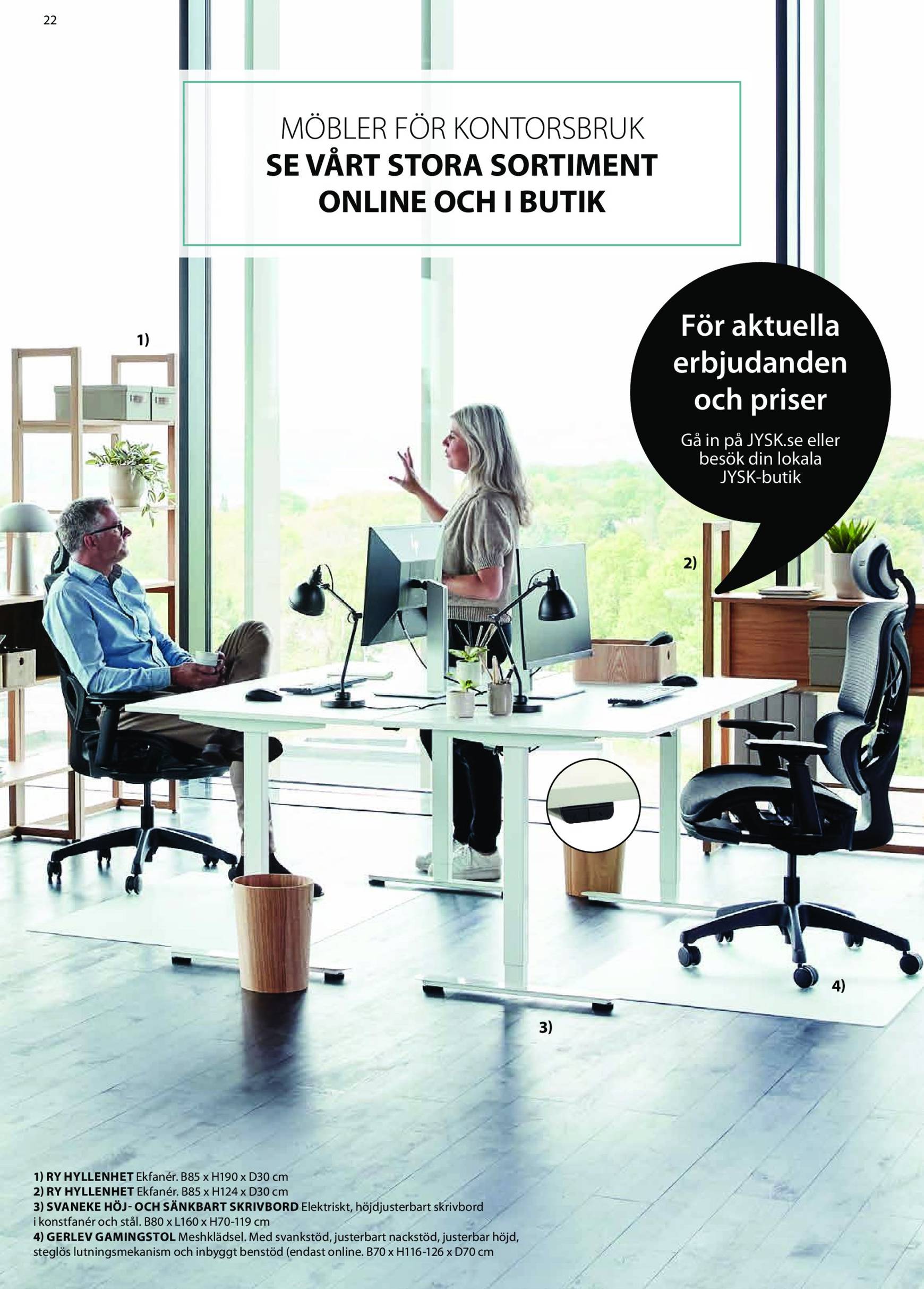 JYSK - Business to Business-reklambladet är giltigt från 01.01. - 31.12. 22