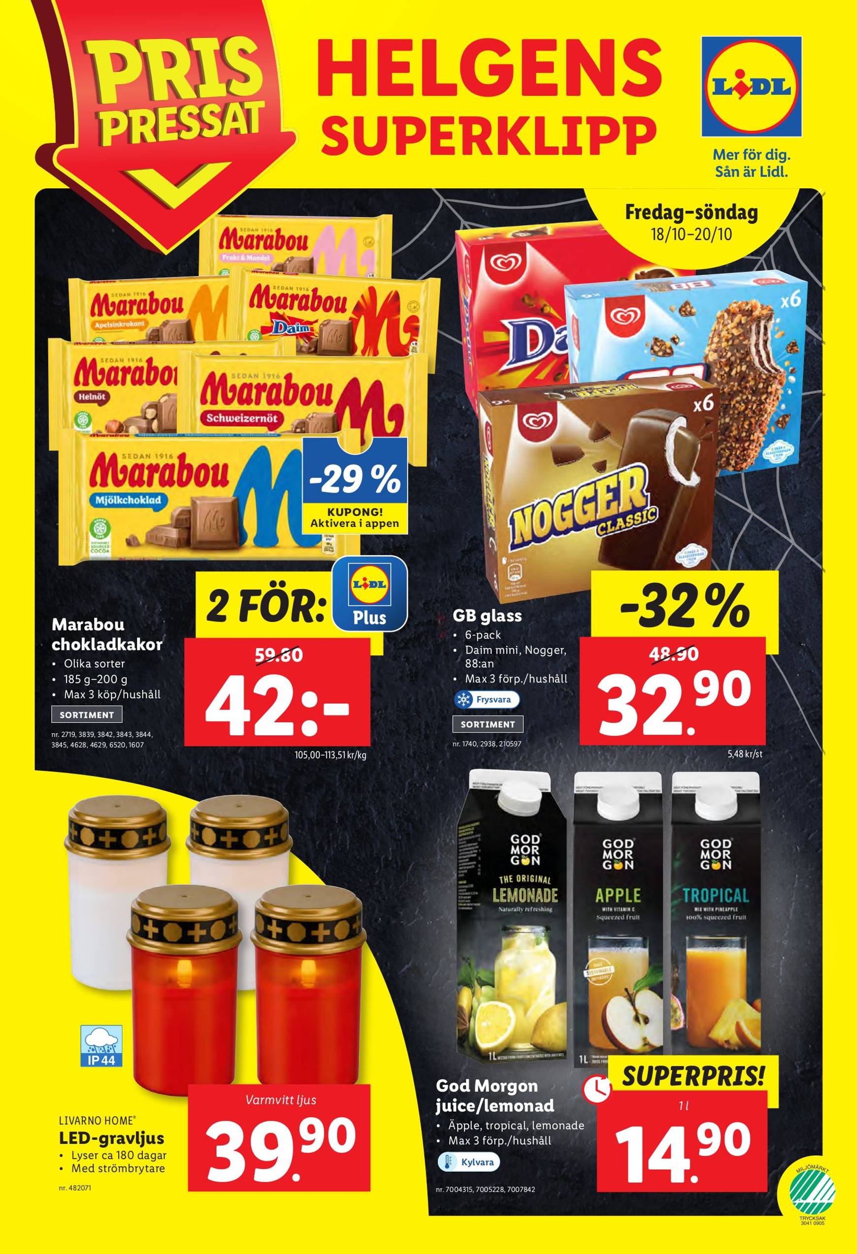 Lidl-reklambladet är giltigt från 14.10. till 20.10. 30