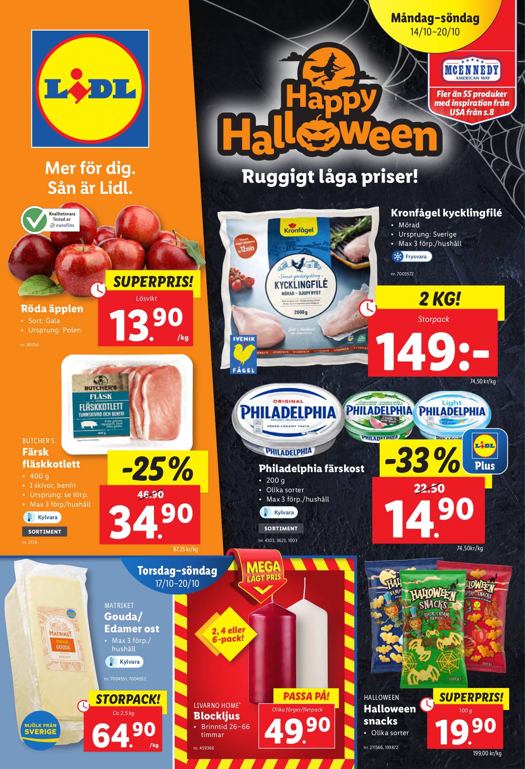 Lidl-reklambladet är giltigt från 14.10. till 20.10.