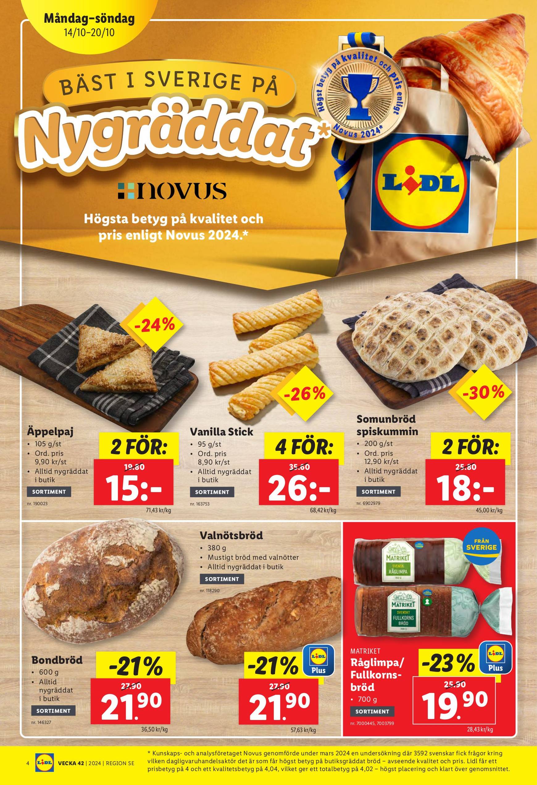 Lidl-reklambladet är giltigt från 14.10. till 20.10. 4