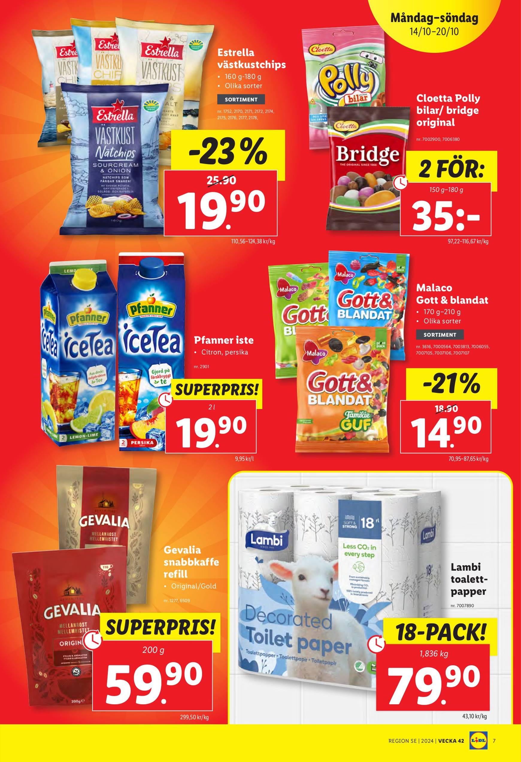 Lidl-reklambladet är giltigt från 14.10. till 20.10. 7