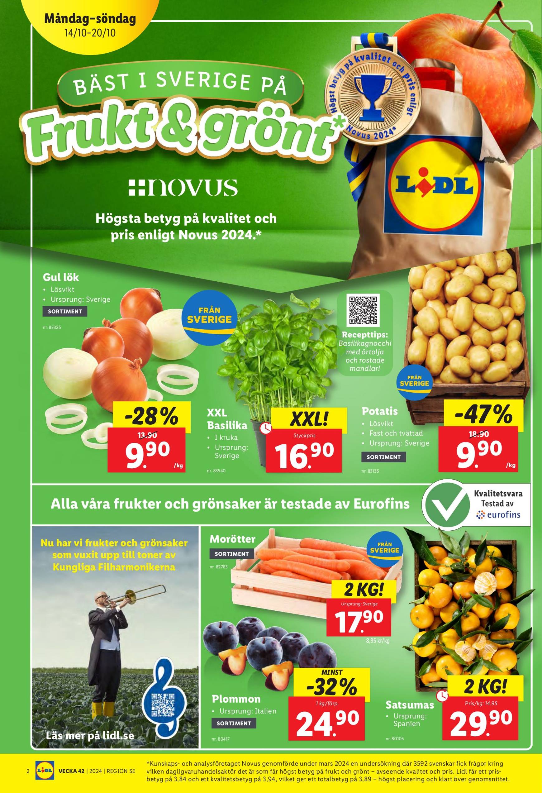 Lidl-reklambladet är giltigt från 14.10. till 20.10. 2