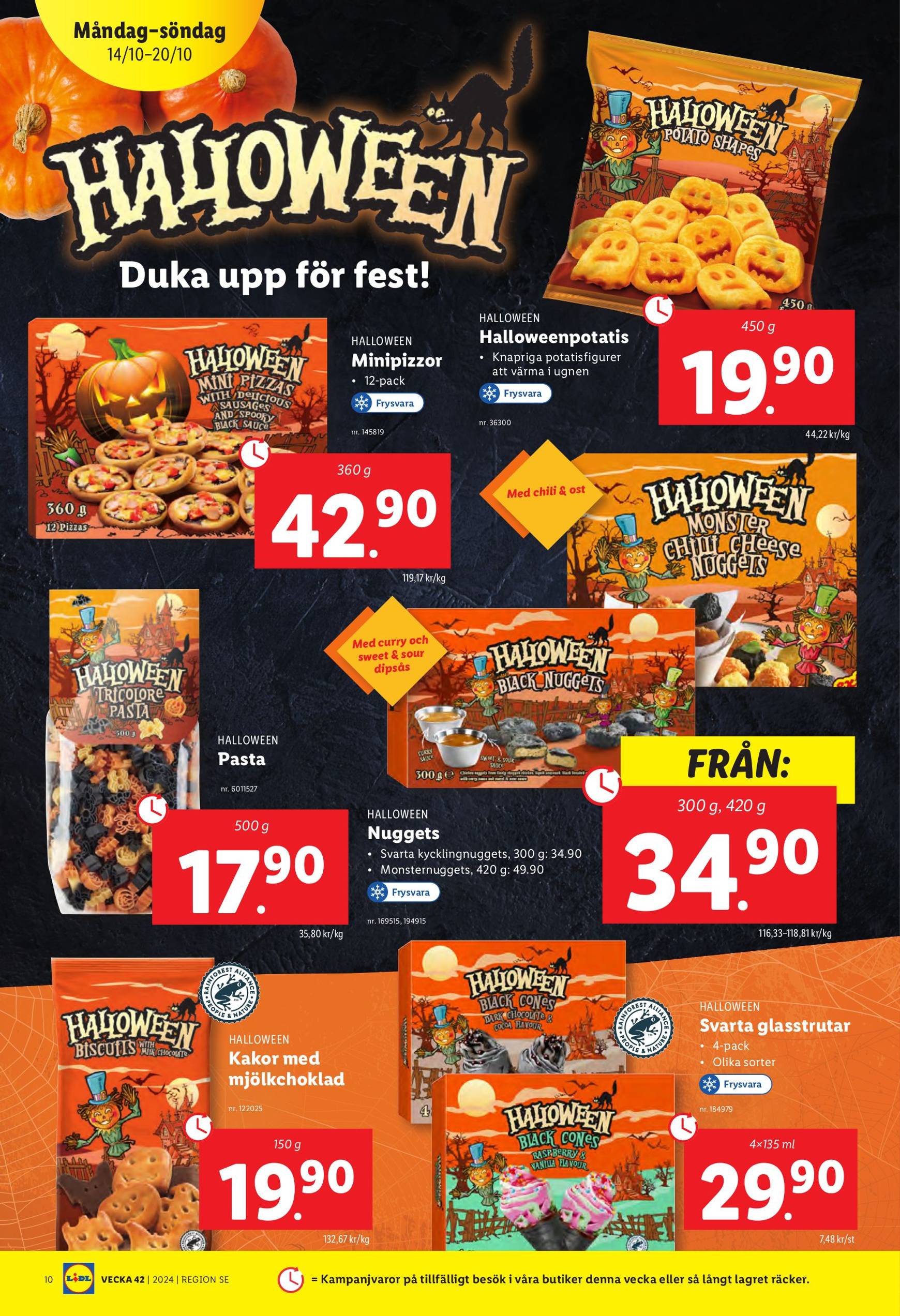 Lidl-reklambladet är giltigt från 14.10. till 20.10. 14