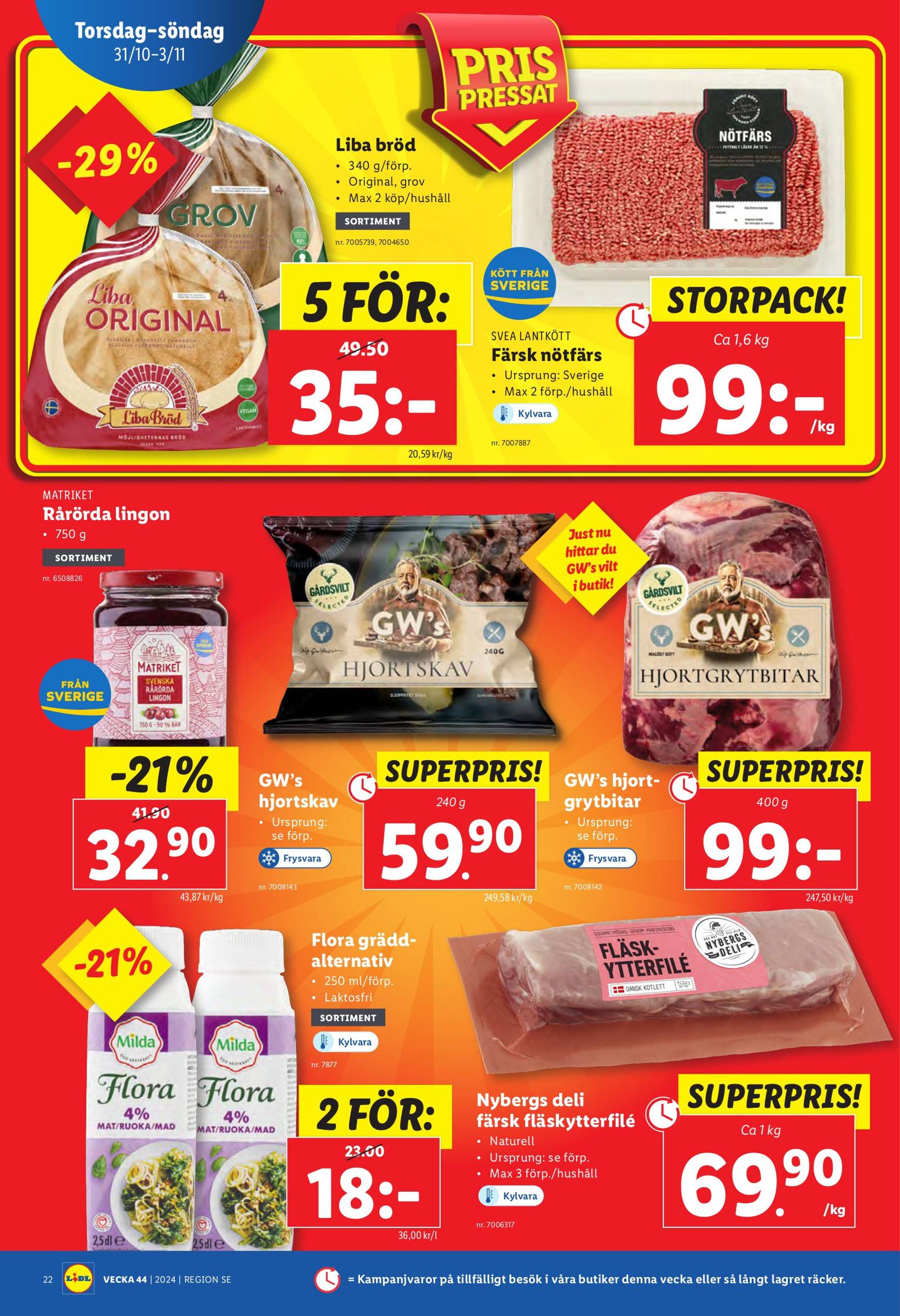 Lidl-reklambladet är giltigt från 28.10. - 03.11. 28