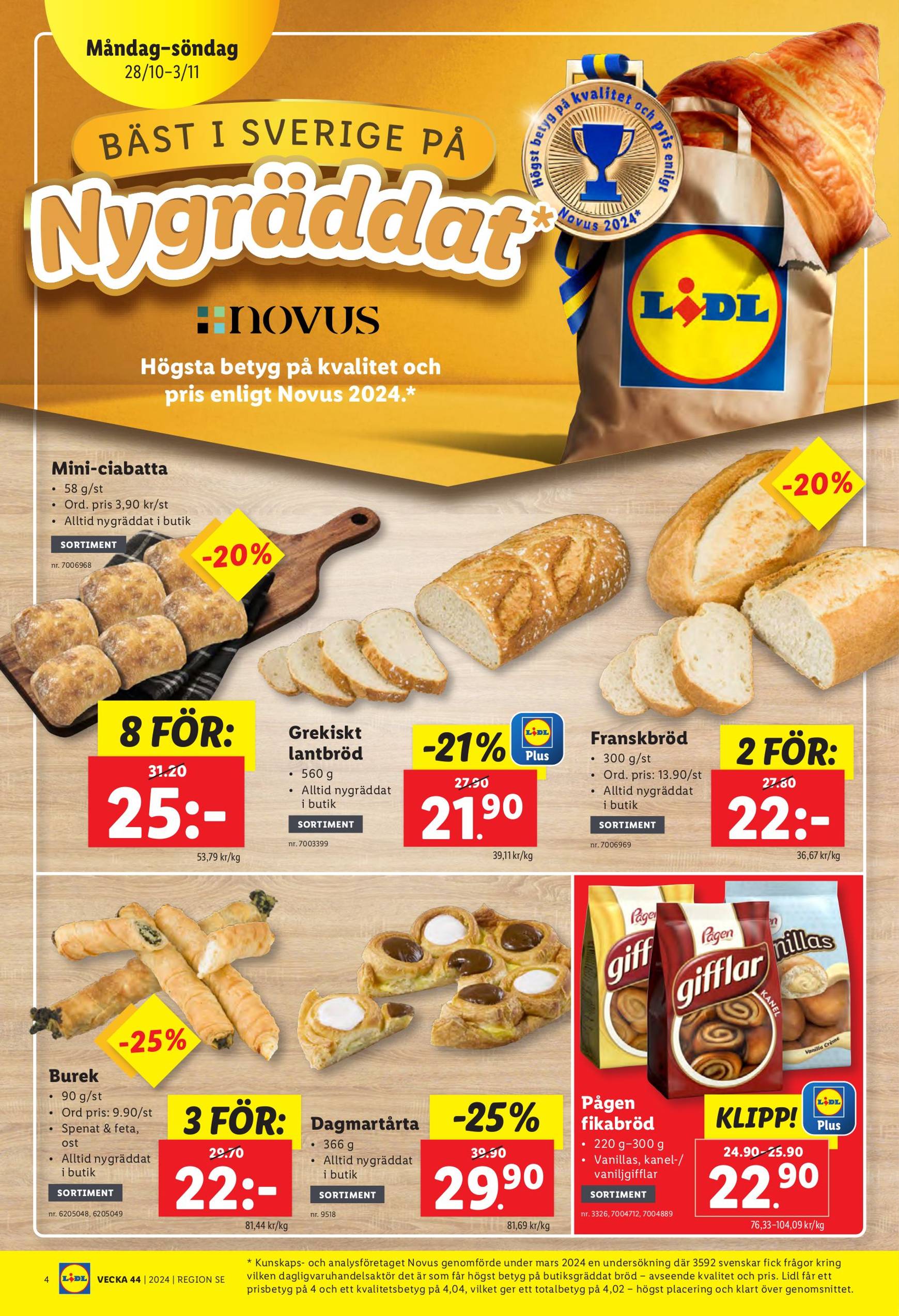 Lidl-reklambladet är giltigt från 28.10. - 03.11. 4