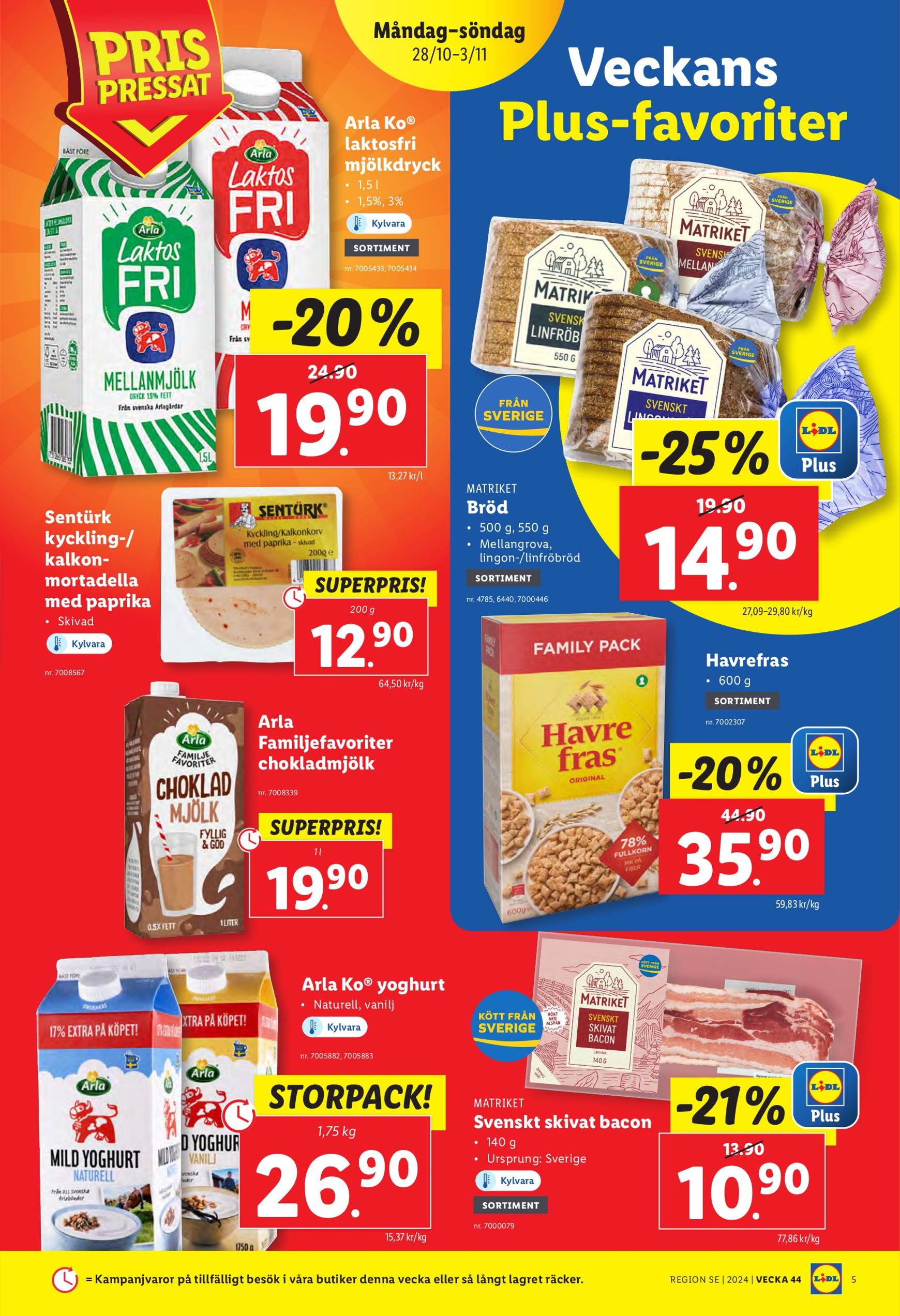 Lidl-reklambladet är giltigt från 28.10. - 03.11. 5