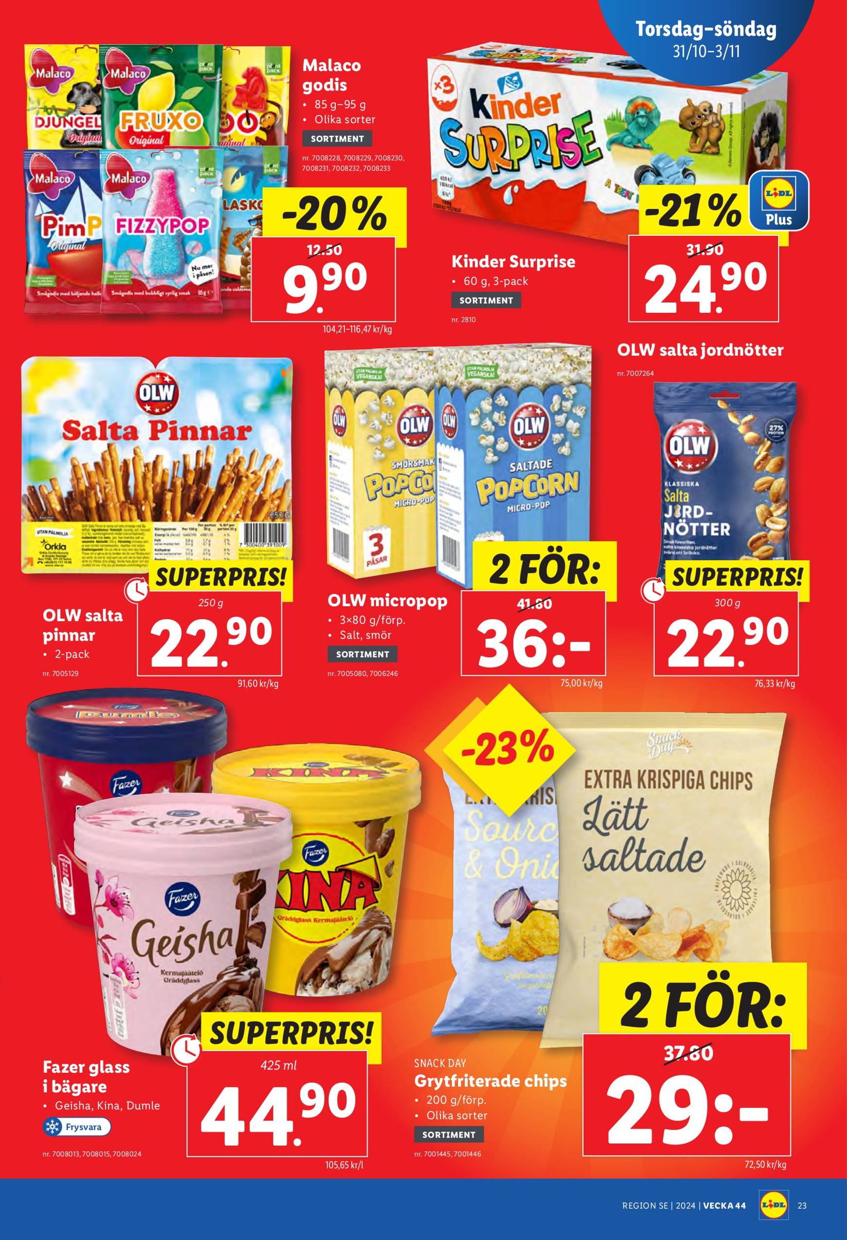 Lidl-reklambladet är giltigt från 28.10. - 03.11. 29