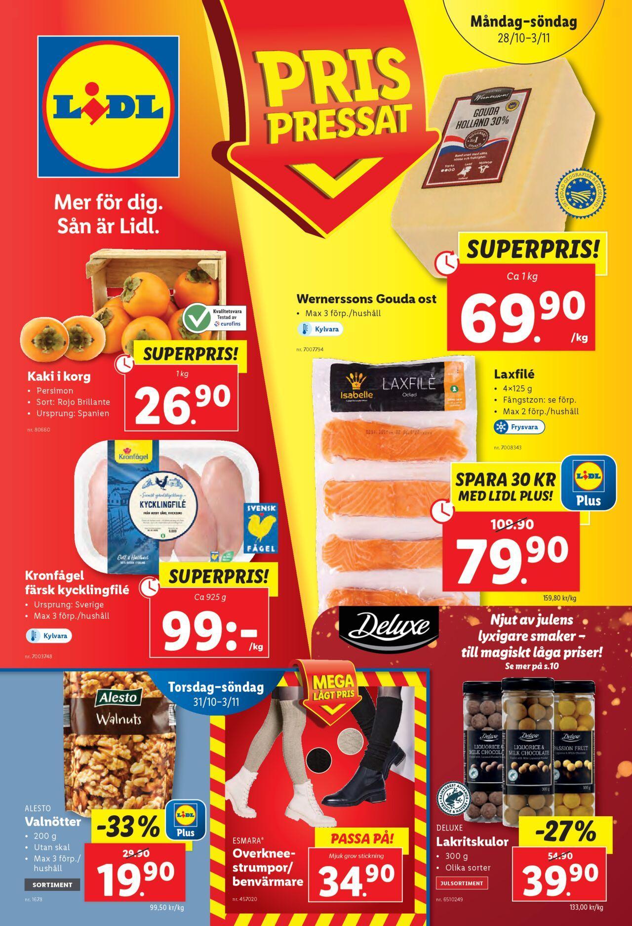 Lidl - erbjudanden från 28/10/2024 - 03/11/2024