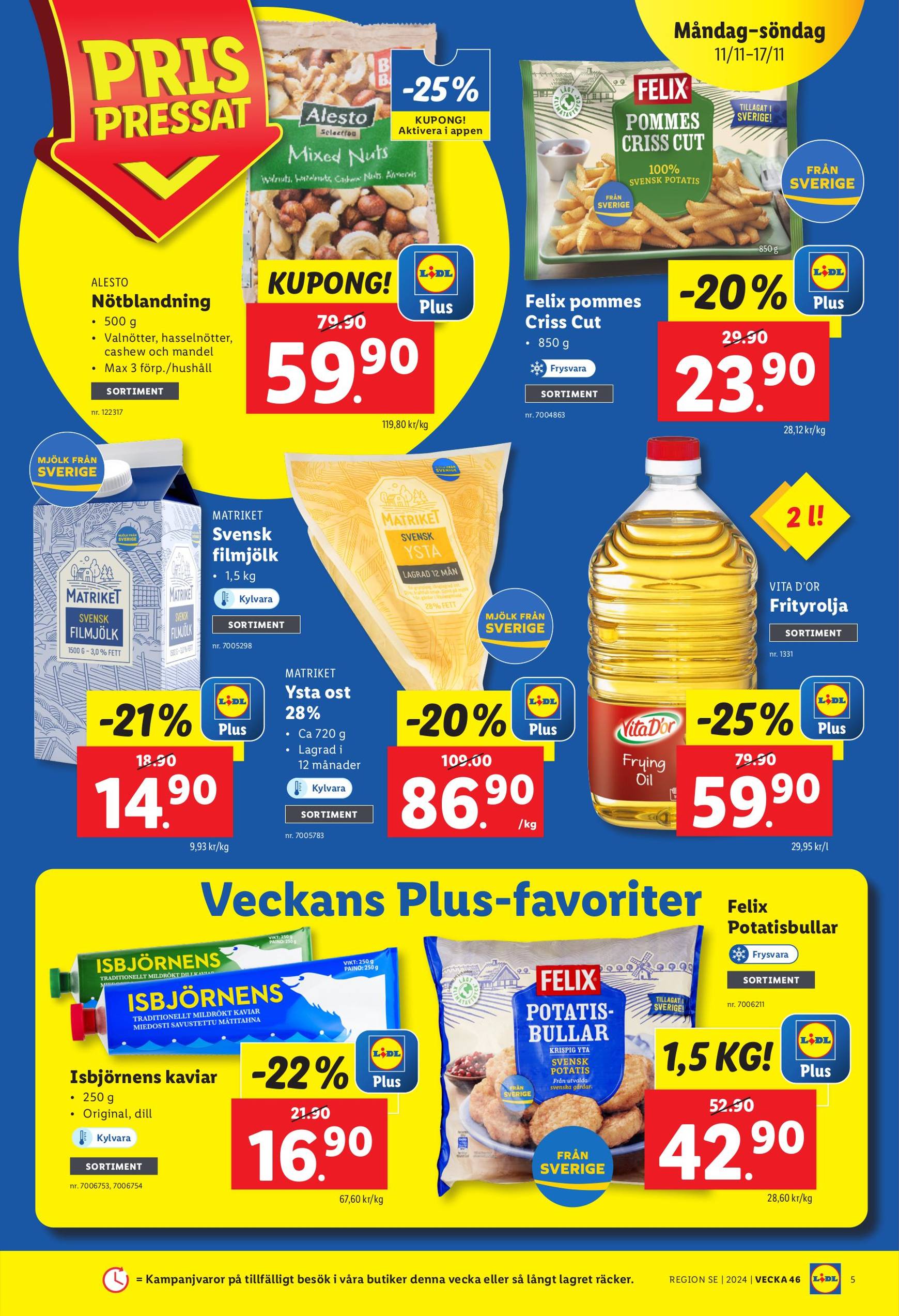 Lidl-reklambladet är giltigt från 11.11. - 17.11. 5