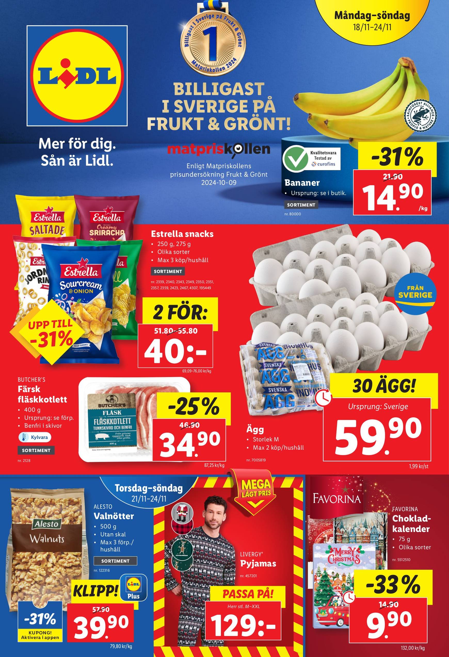 Lidl-reklambladet är giltigt från 18.11. - 24.11.