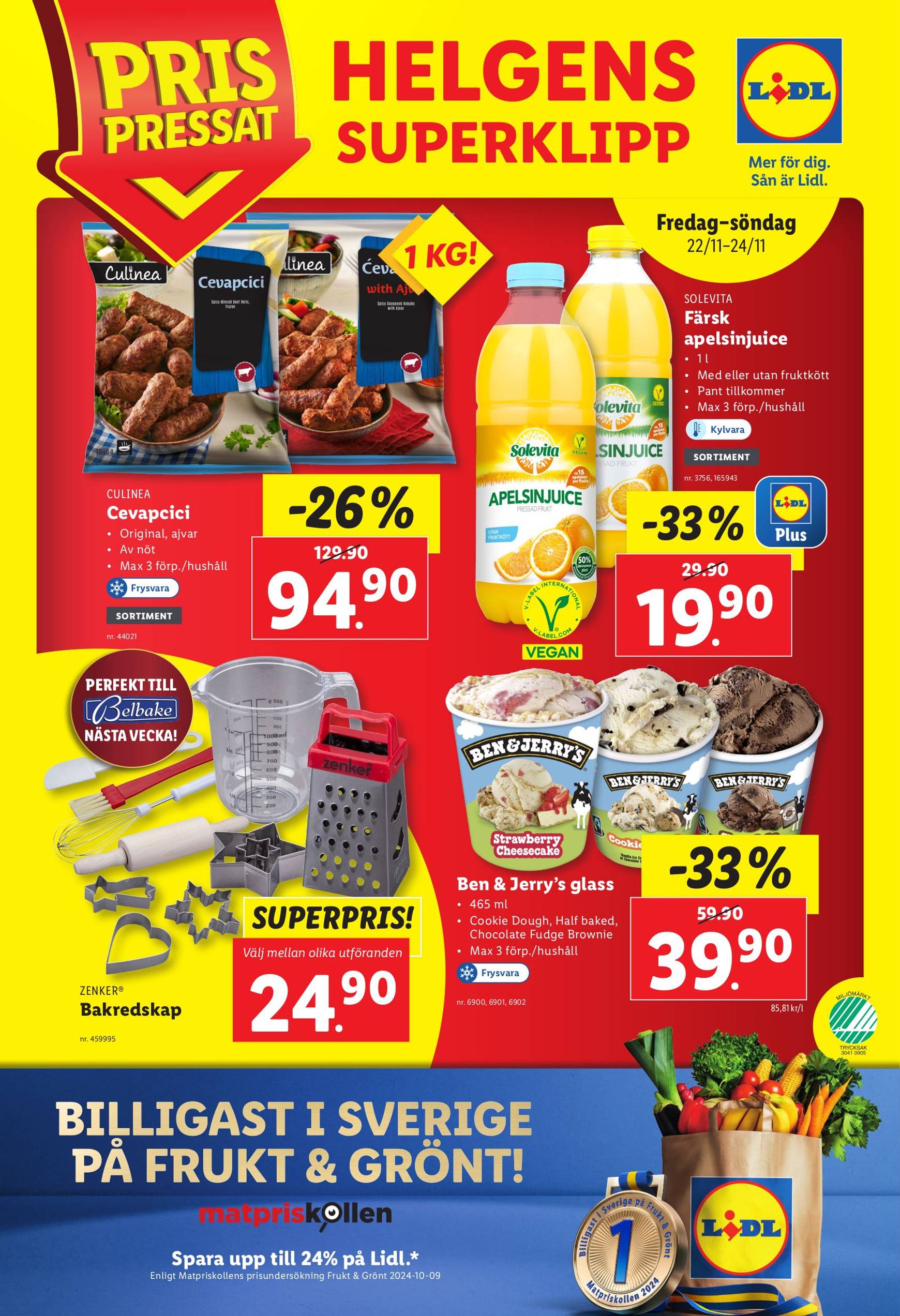 Lidl-reklambladet är giltigt från 18.11. - 24.11. 28