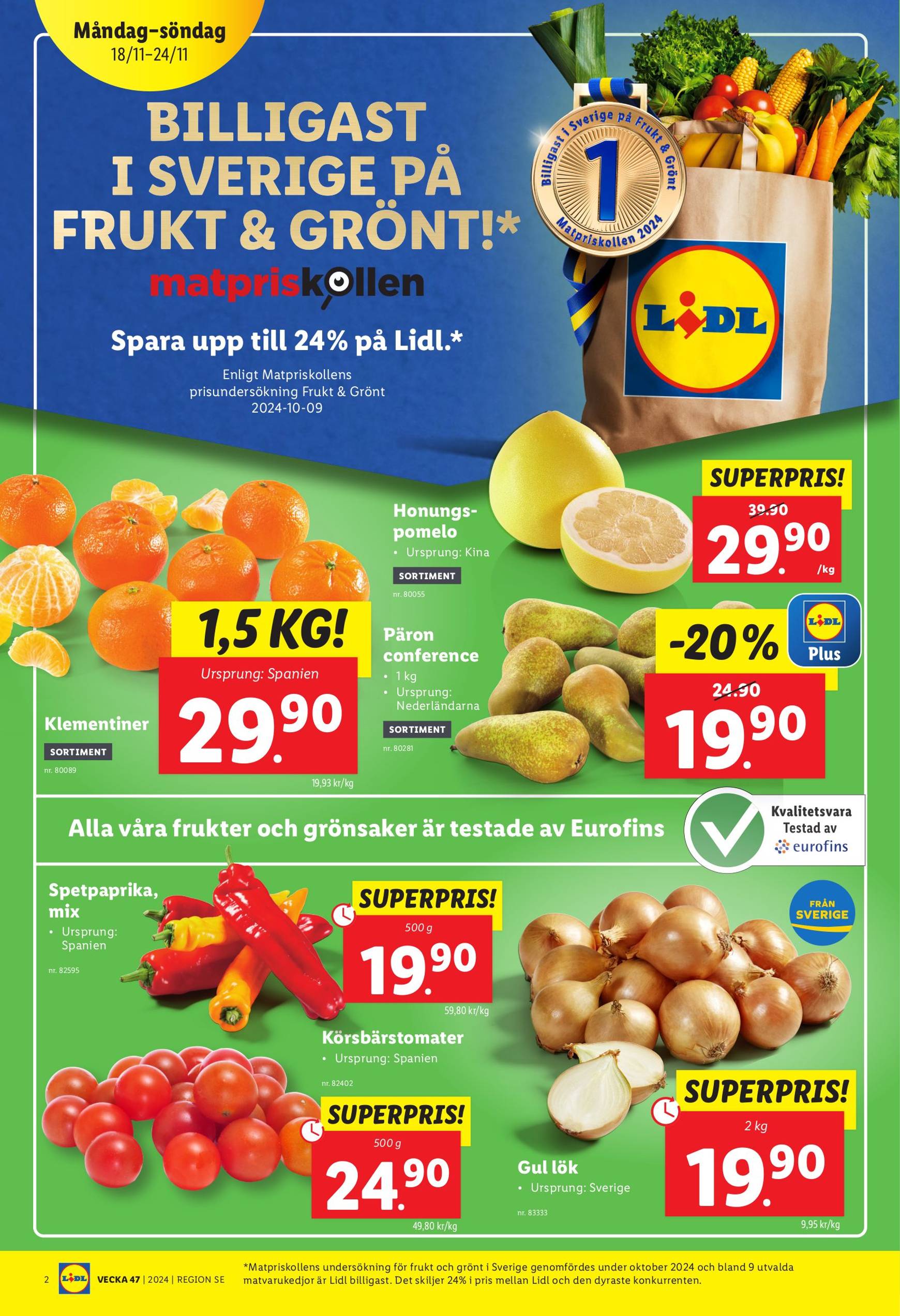 Lidl-reklambladet är giltigt från 18.11. - 24.11. 2