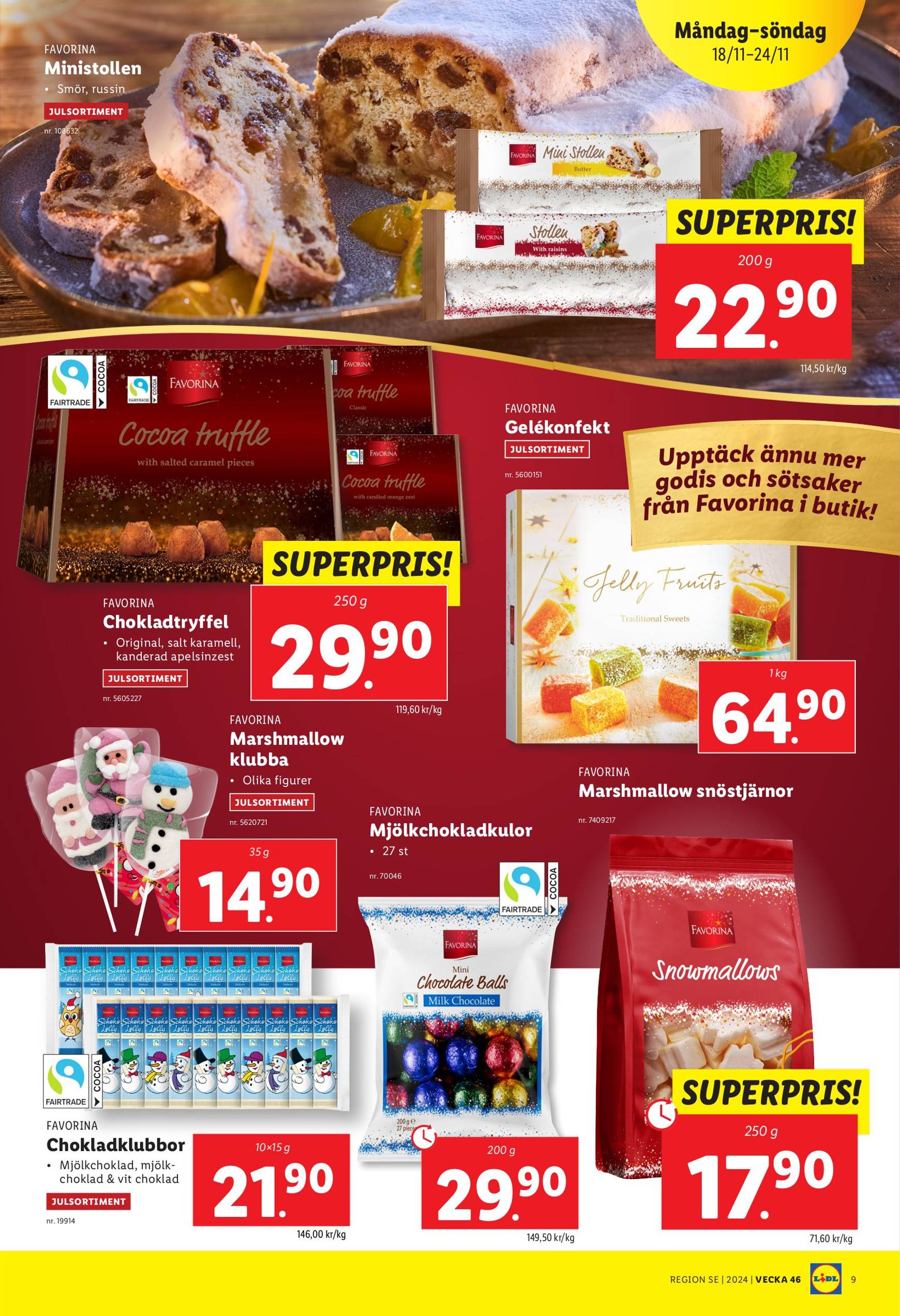 Lidl-reklambladet är giltigt från 18.11. - 24.11. 9