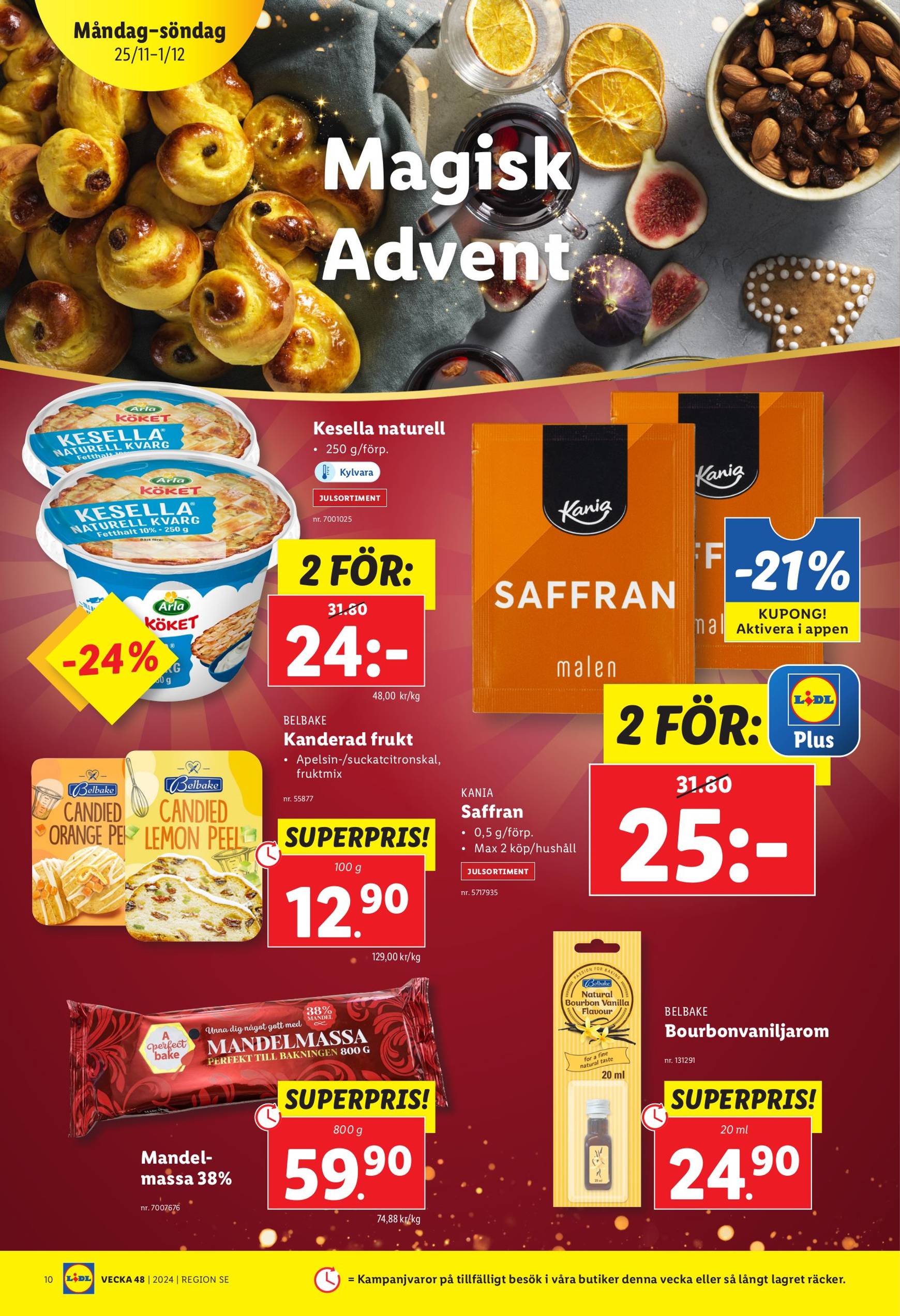 Lidl-reklambladet är giltigt från 25.11. - 01.12. 12