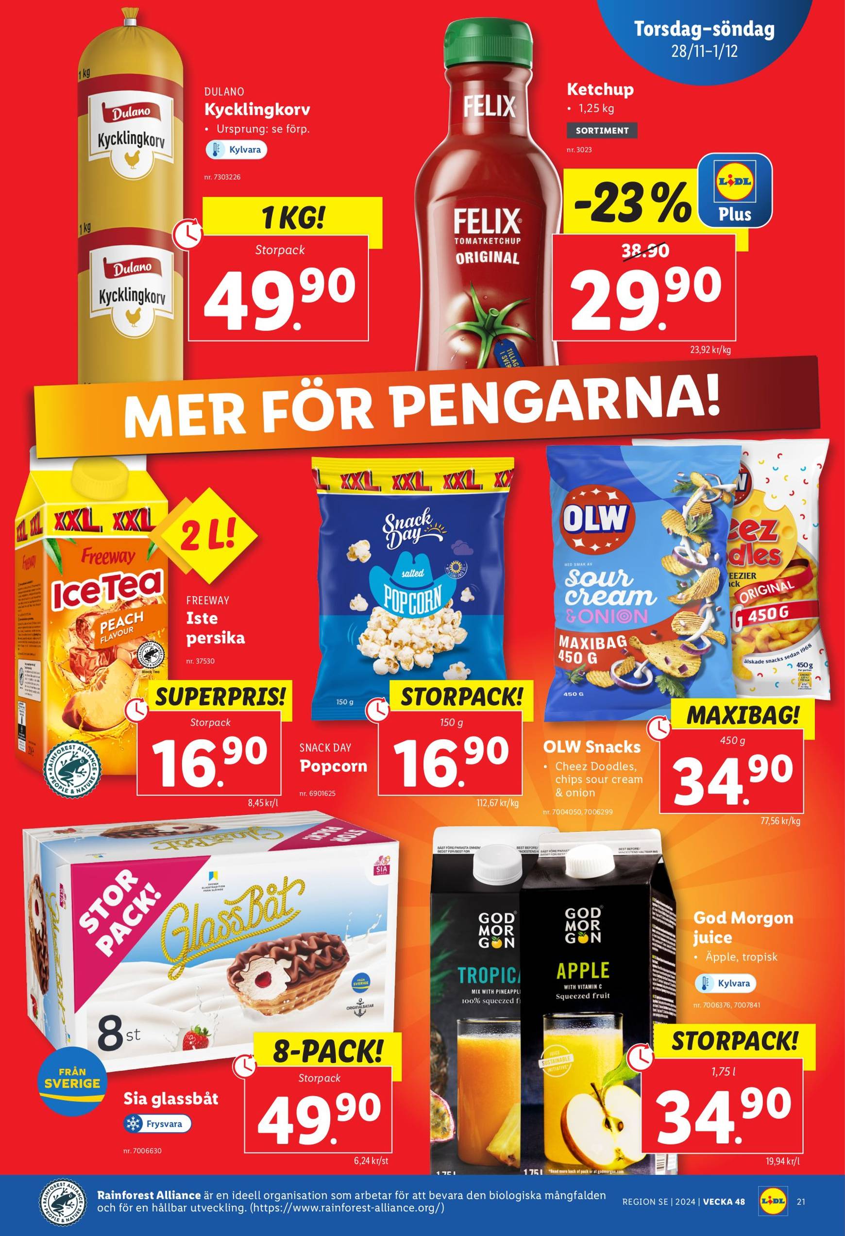 Lidl-reklambladet är giltigt från 25.11. - 01.12. 25